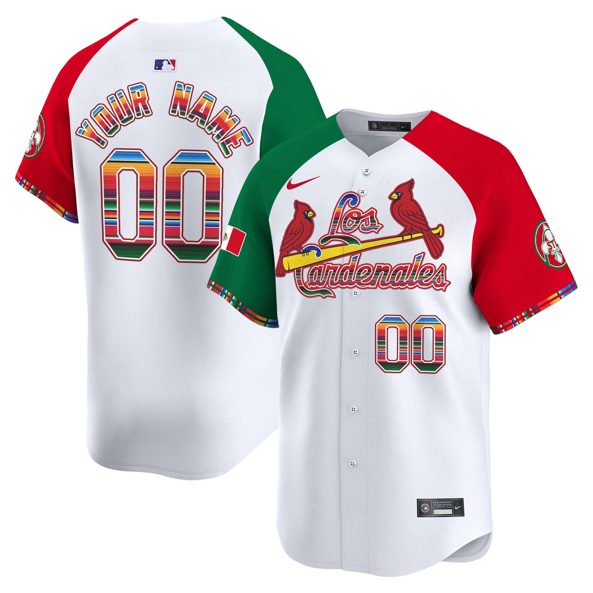 Men St. Louis Cardinals Fiesta Cardenales Vapor Premier Limited Custom Alternate Jersey - All Stitched