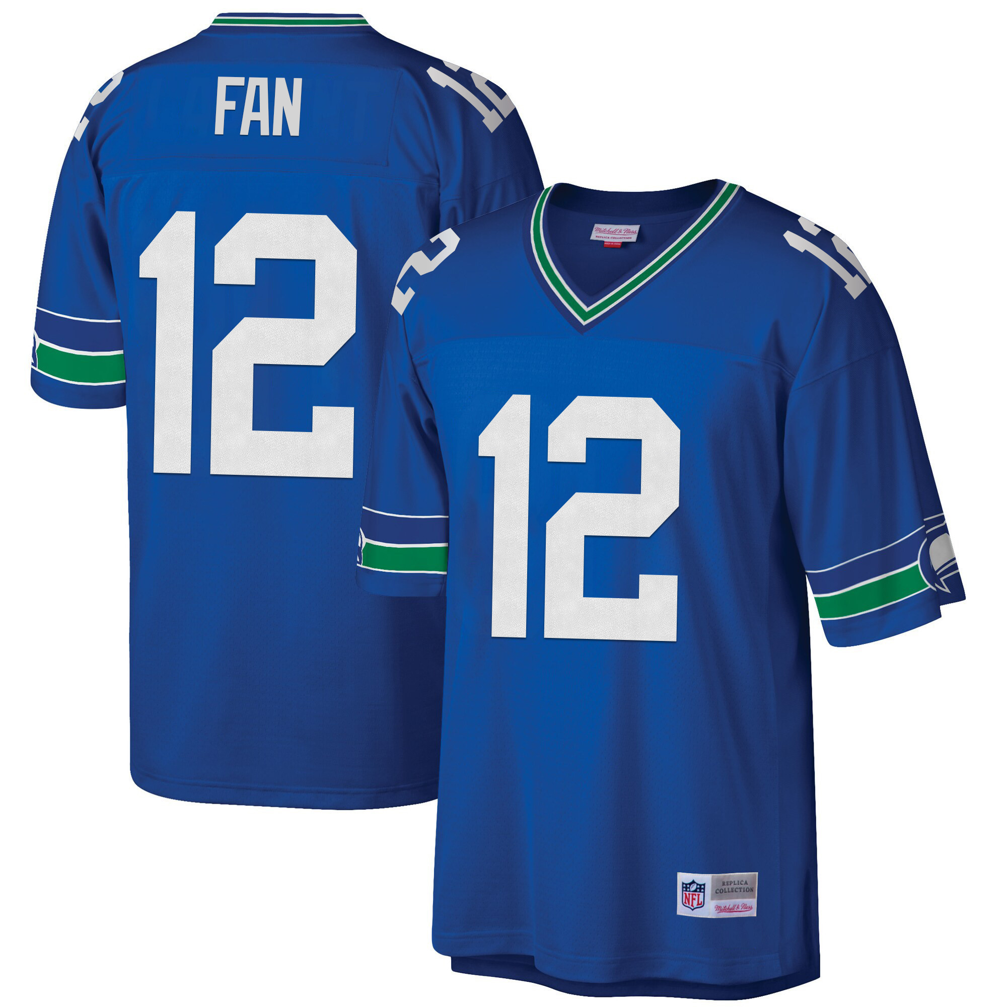 Men's 12th Fan Seattle Seahawks Big & Tall 1985 Retired Royal Jersey V2 - All Stitched