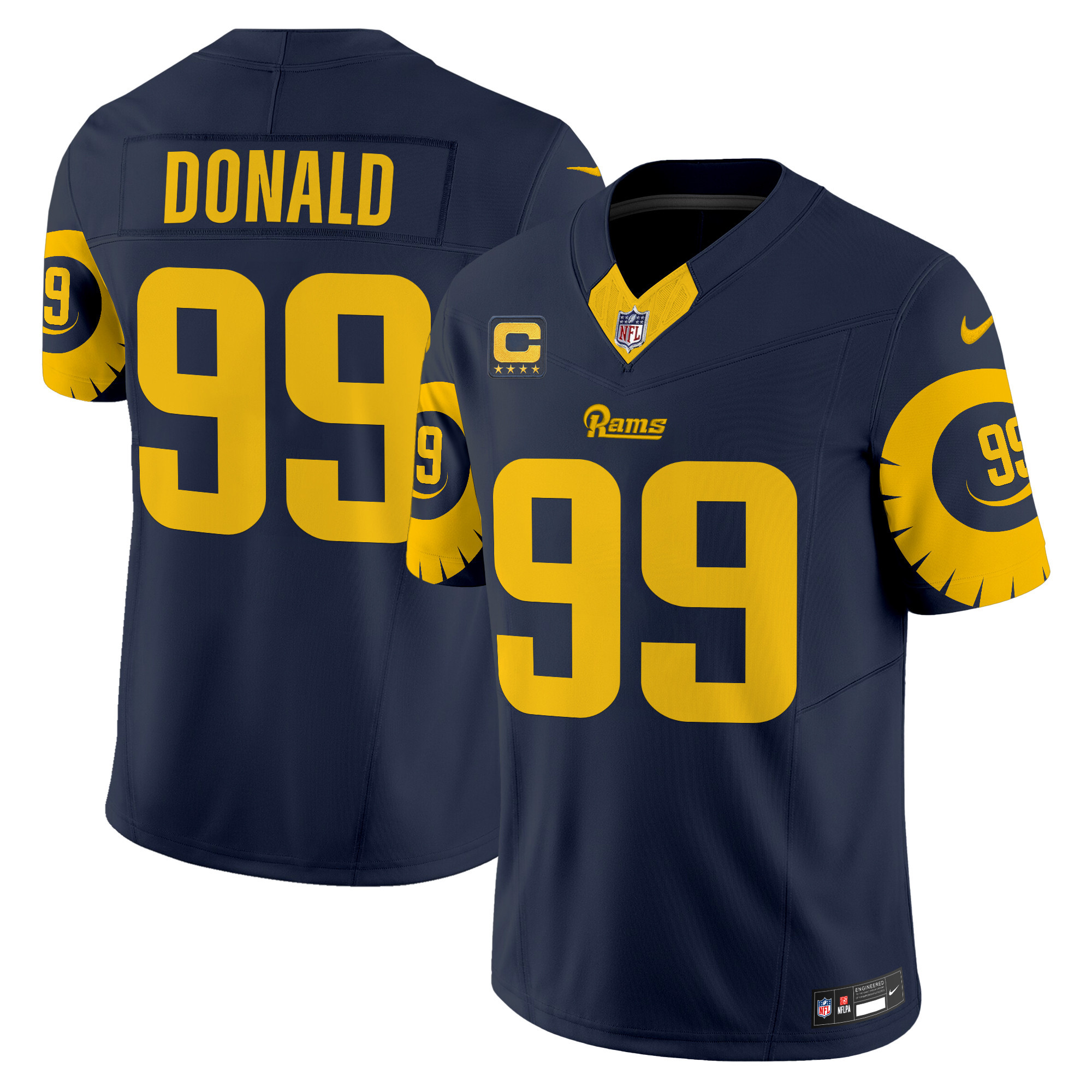 Men's Aaron Donald Los Angeles Rams Special Vapor Limited Navy Jersey - All Stitched