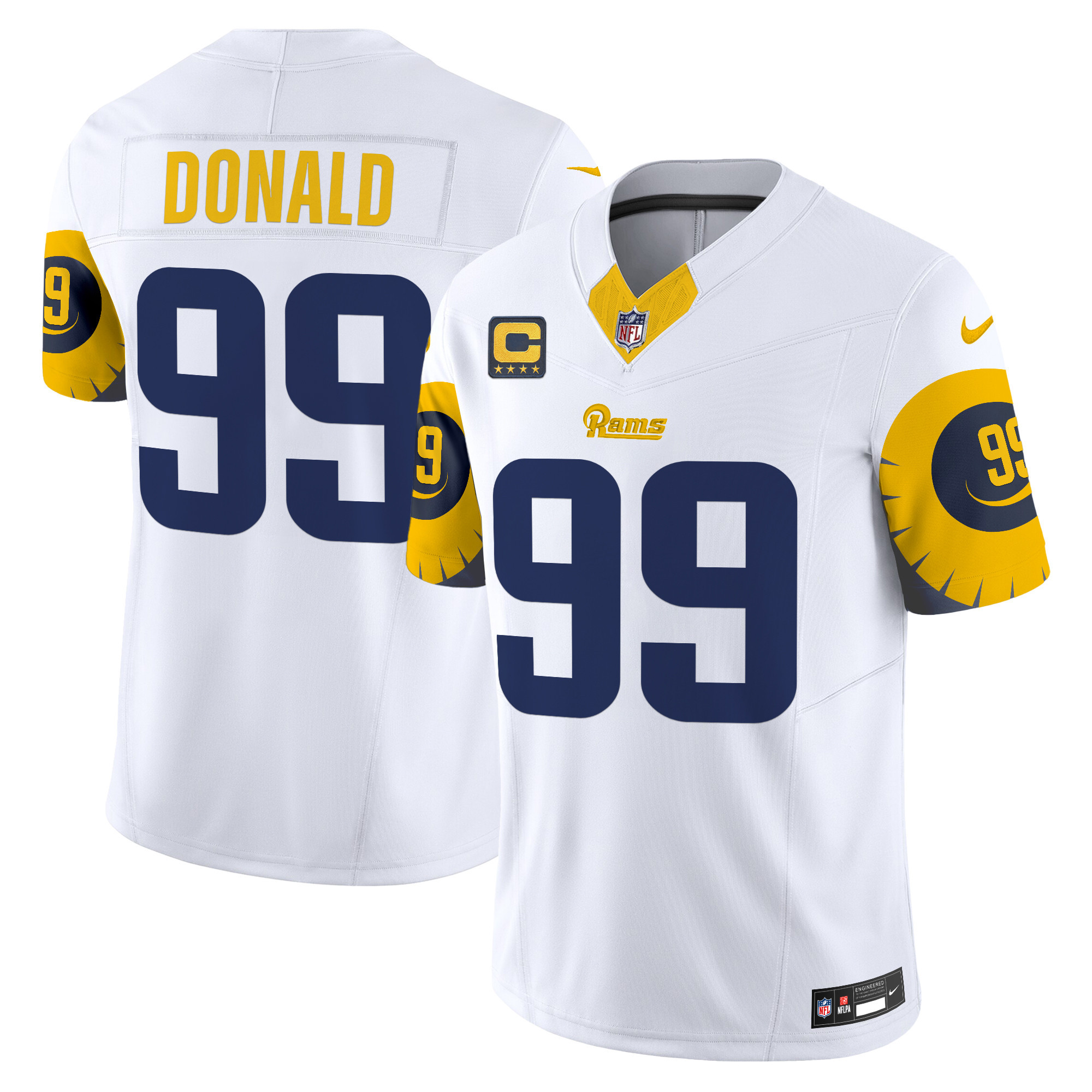 Men's Aaron Donald Los Angeles Rams Special Vapor Limited White Jersey - All Stitched