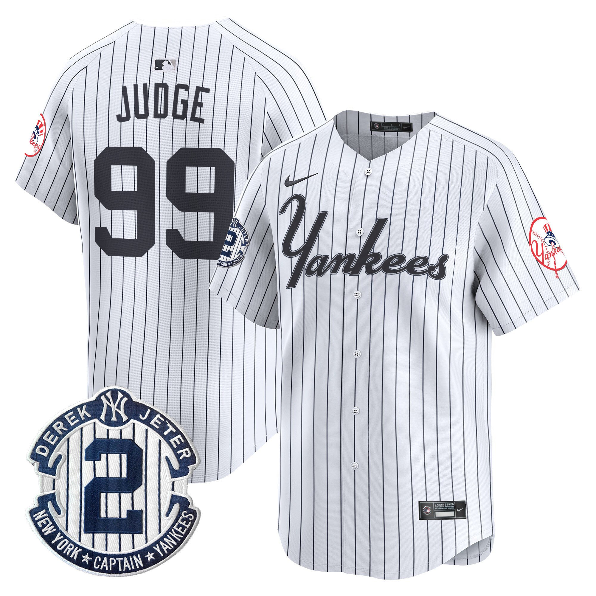 Men's Aaron Judge New York Yankees Throwback Vapor Premier Limited Pinstripe Jersey - All Stitched