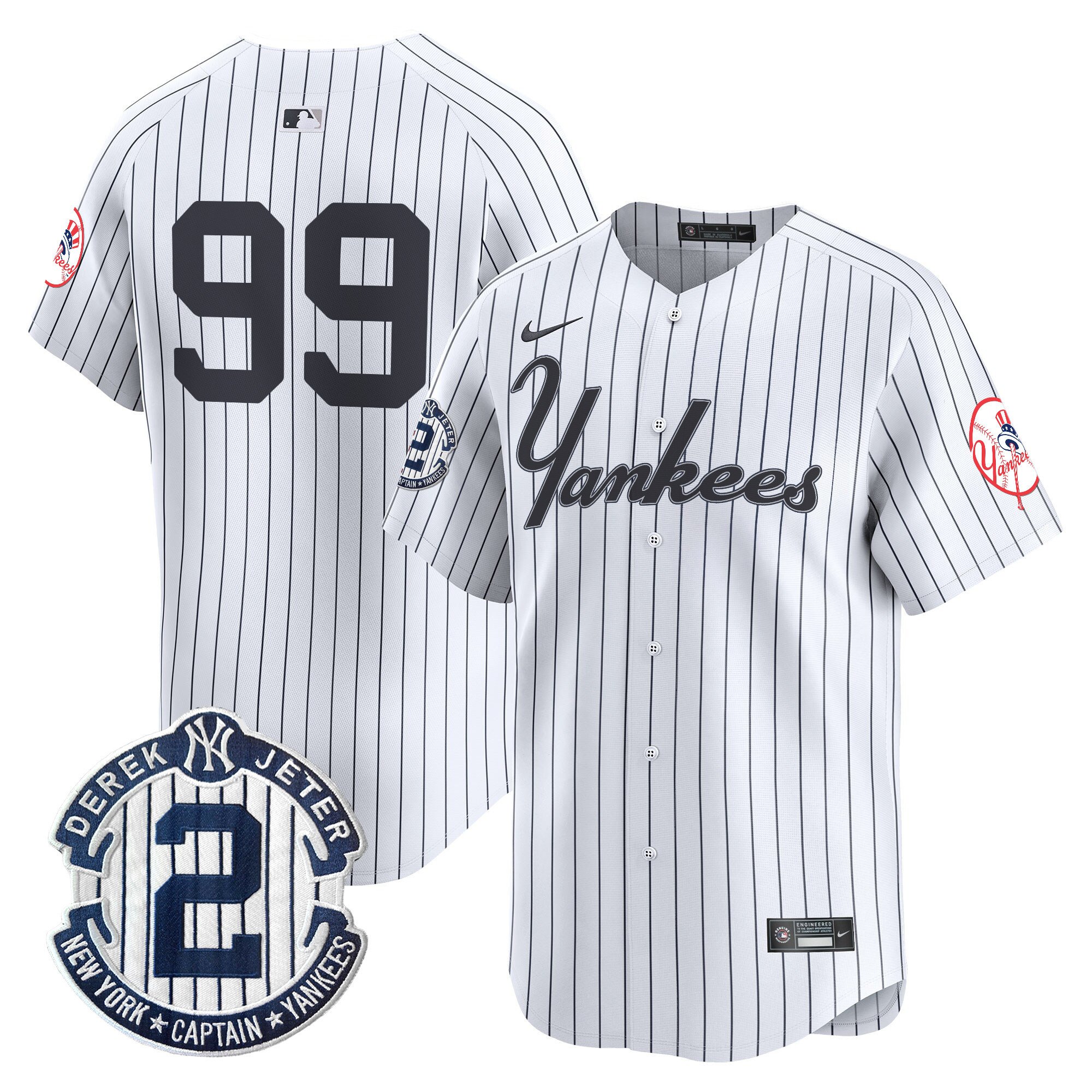 Men's Aaron Judge New York Yankees Throwback Vapor Premier Limited Pinstripe Jersey V2 - All Stitched