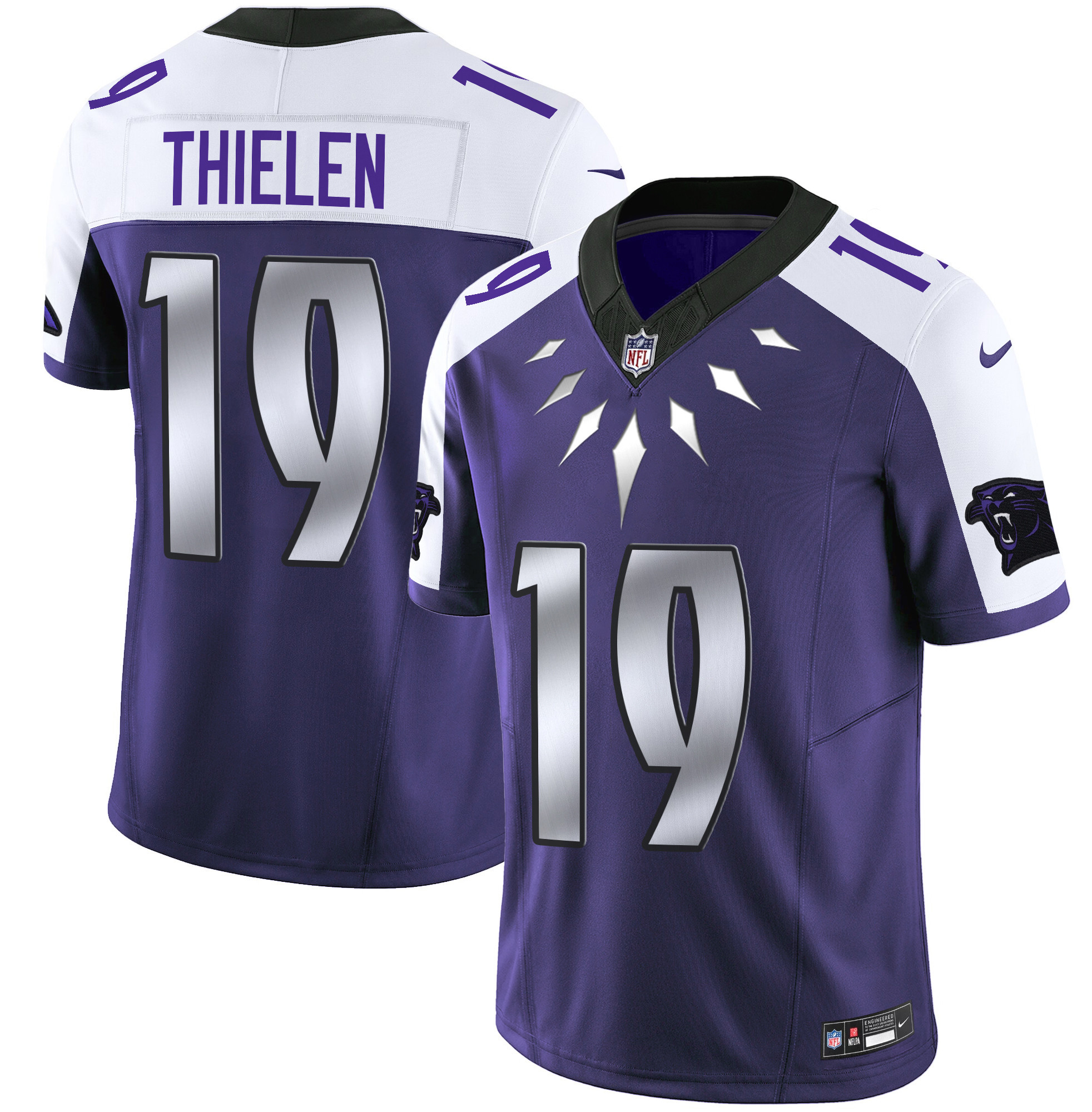Men's Adam Thielen Carolina Panthers Wakanda Vapor Limited Purple Alternate Jersey - All Stitched