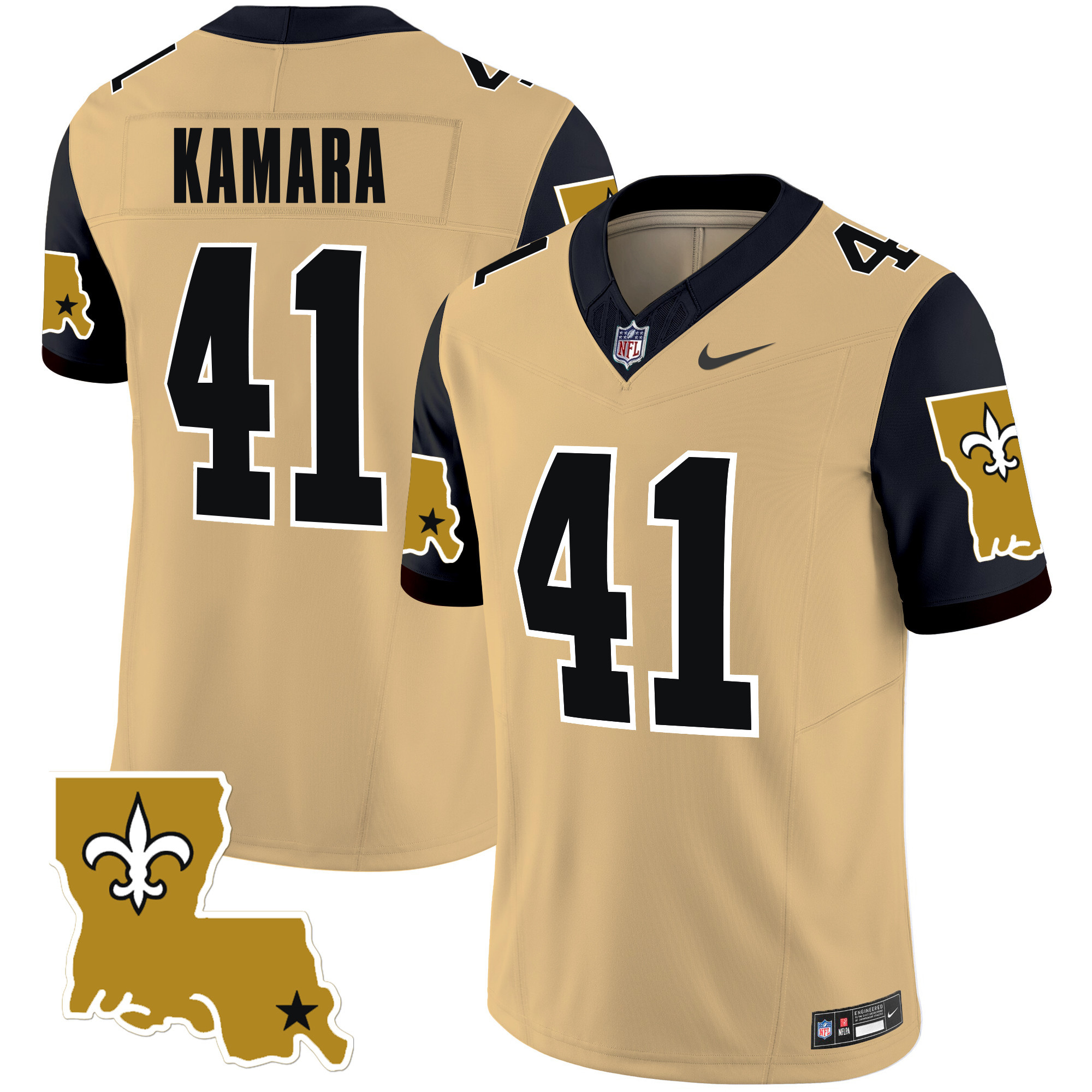 Men's Alvin Kamara New Orleans Saints 1987 Legacy Vapor Limited Gold Jersey V2 - All Stitched