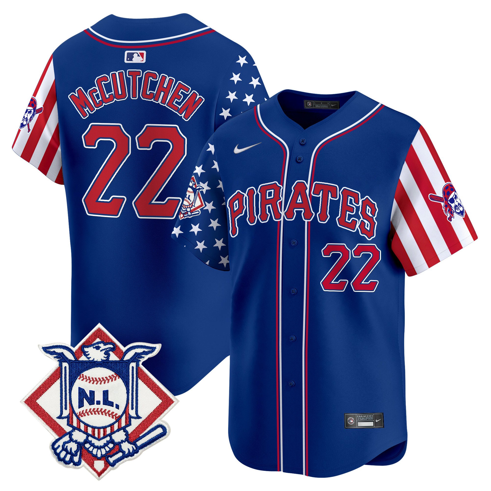 Men's Andrew McCutchen Pittsburgh Pirates 2024 Fourth of July Vapor Premier Limited Royal Jersey - All Stitched