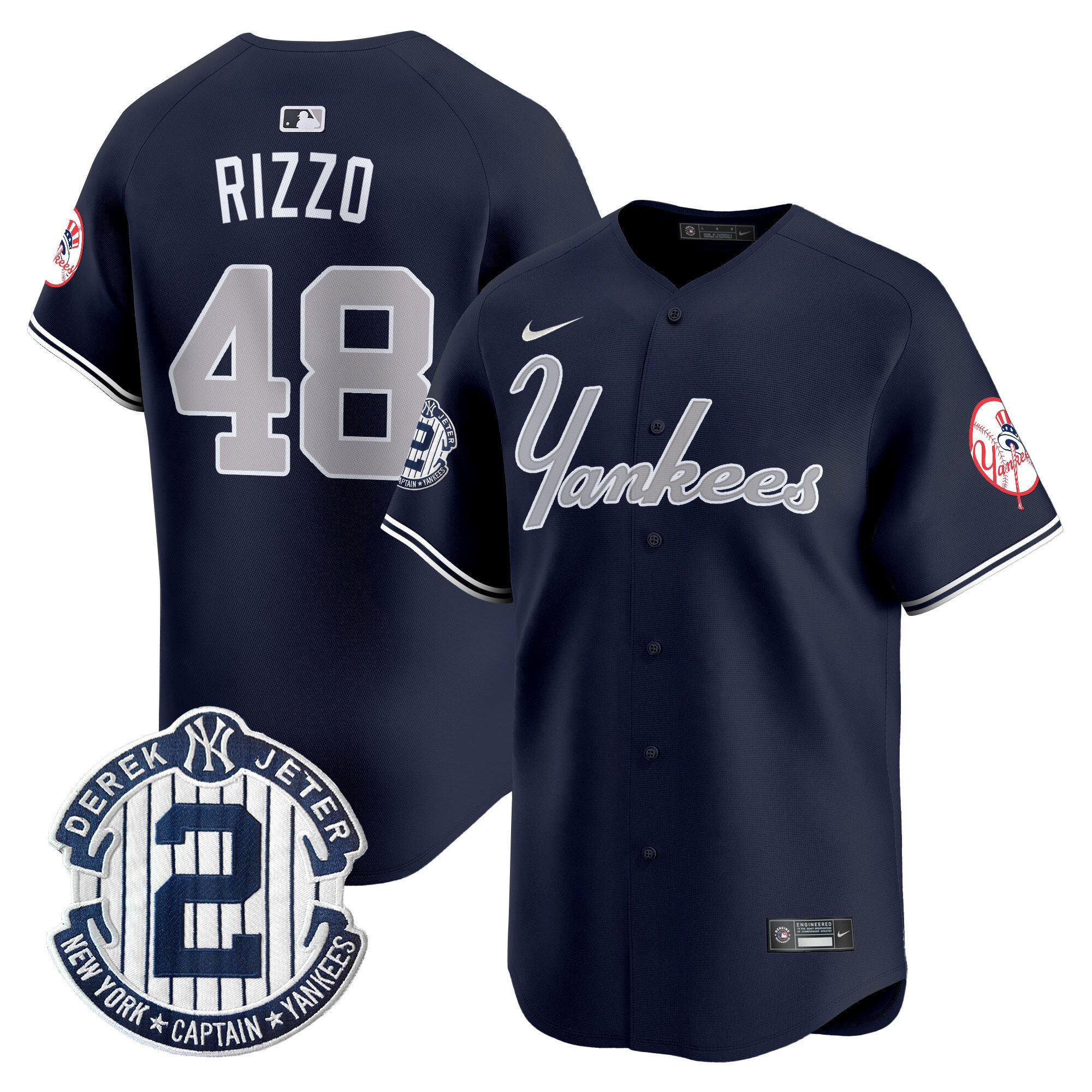Men's Anthony Rizzo New York Yankees Throwback Vapor Premier Limited Navy Jersey - All Stitched