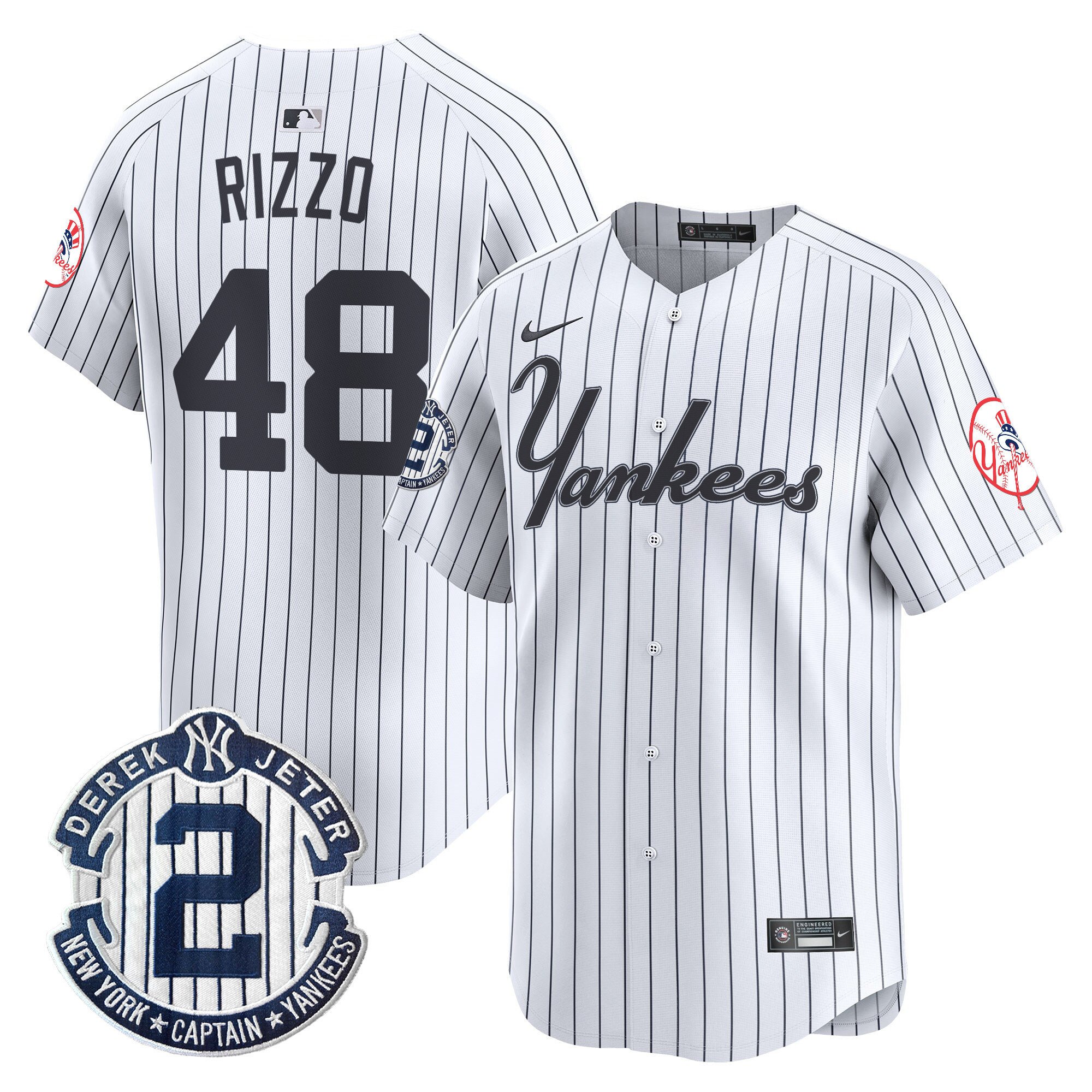 Men's Anthony Rizzo New York Yankees Throwback Vapor Premier Limited Pinstripe Jersey - All Stitched