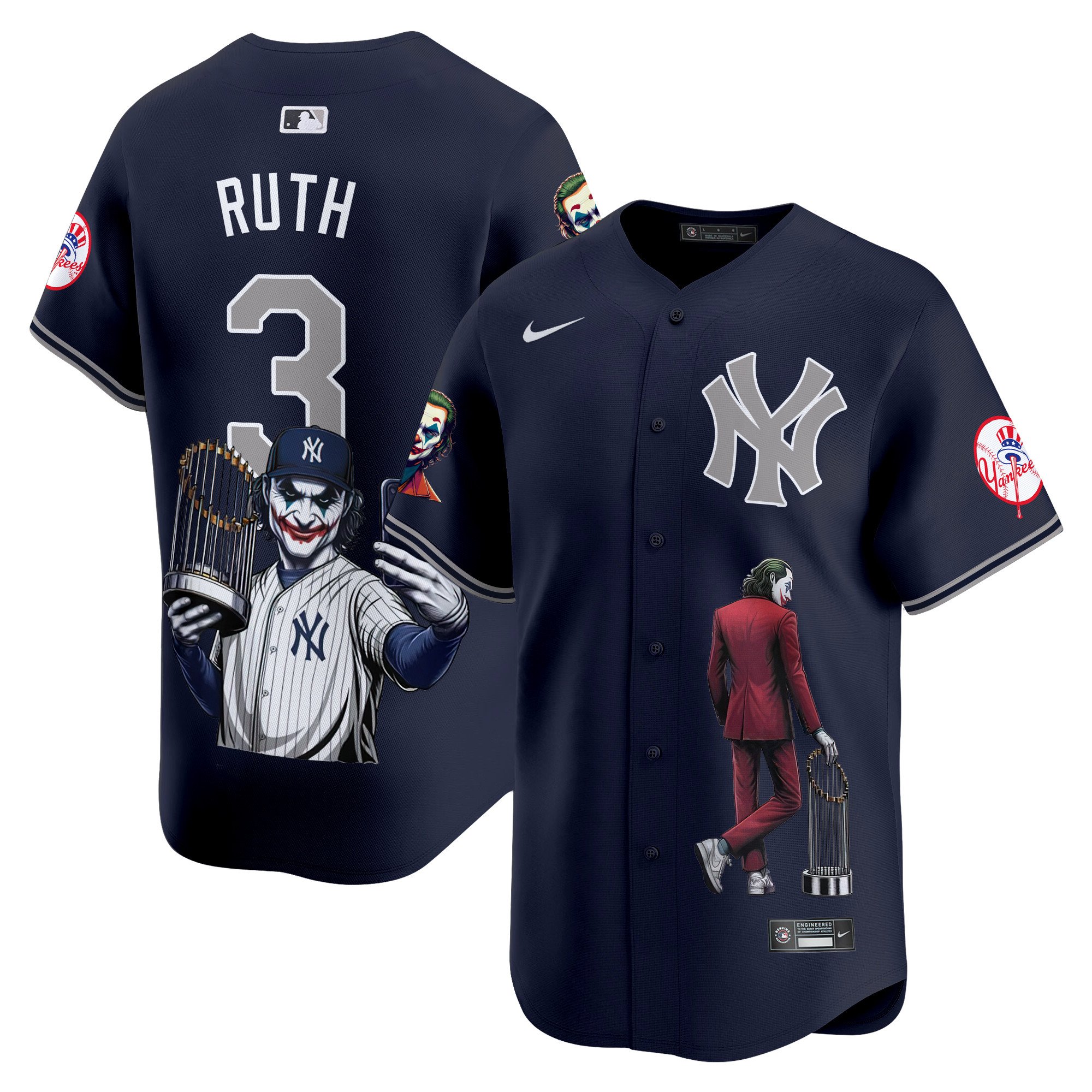 Men's Babe Ruth New York Yankees Joker Vapor Premier Limited Alternate Jersey - Printed