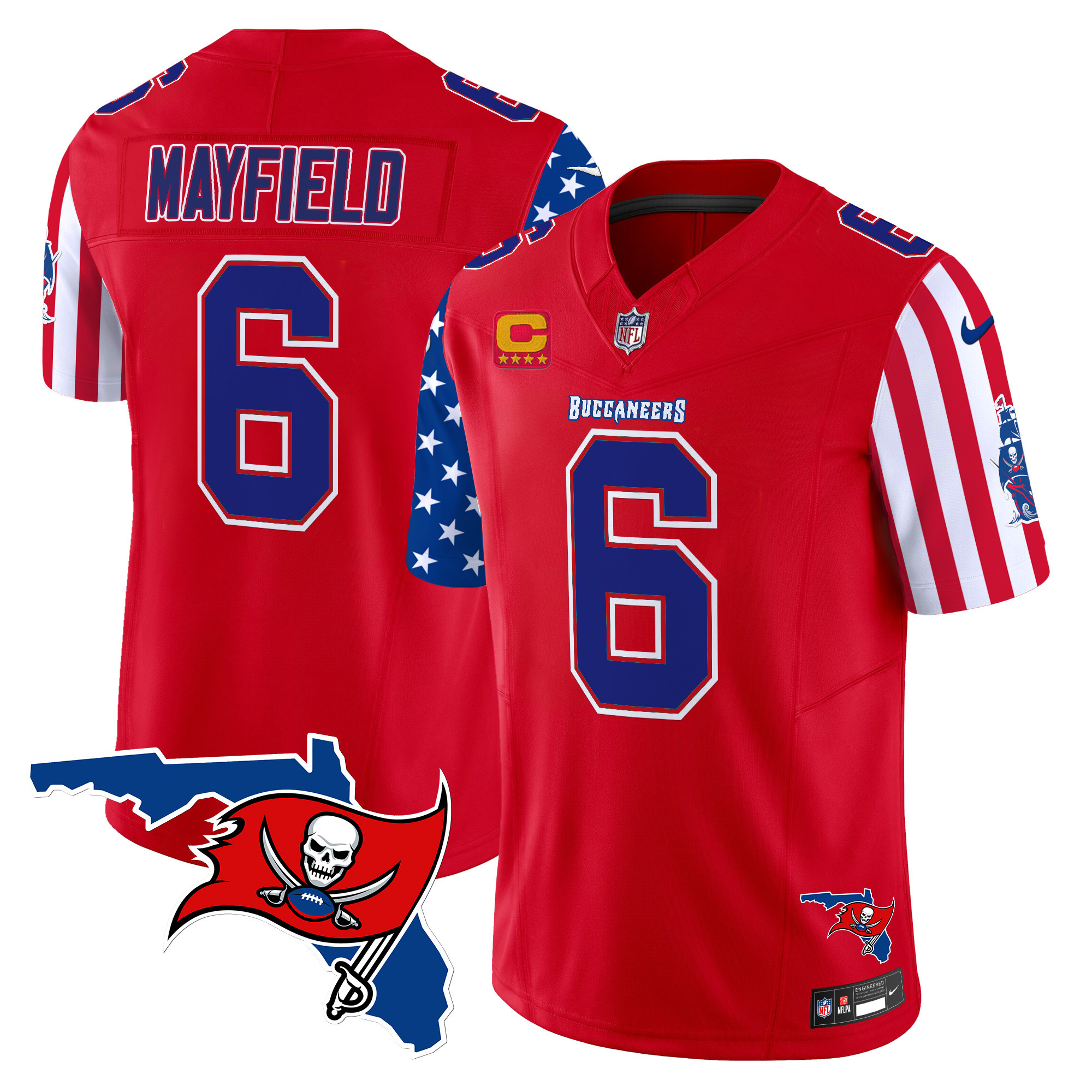 Men's Baker Mayfield Tampa Bay Buccaneers American Style Vapor Limited Red Jersey - All Stitched