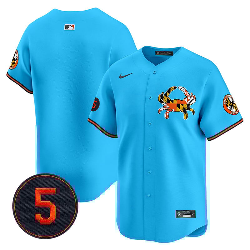 Men's Baltimore Orioles Robinson Patch Vapor Premier Limited Light Blue Jersey V3 - All Stitched