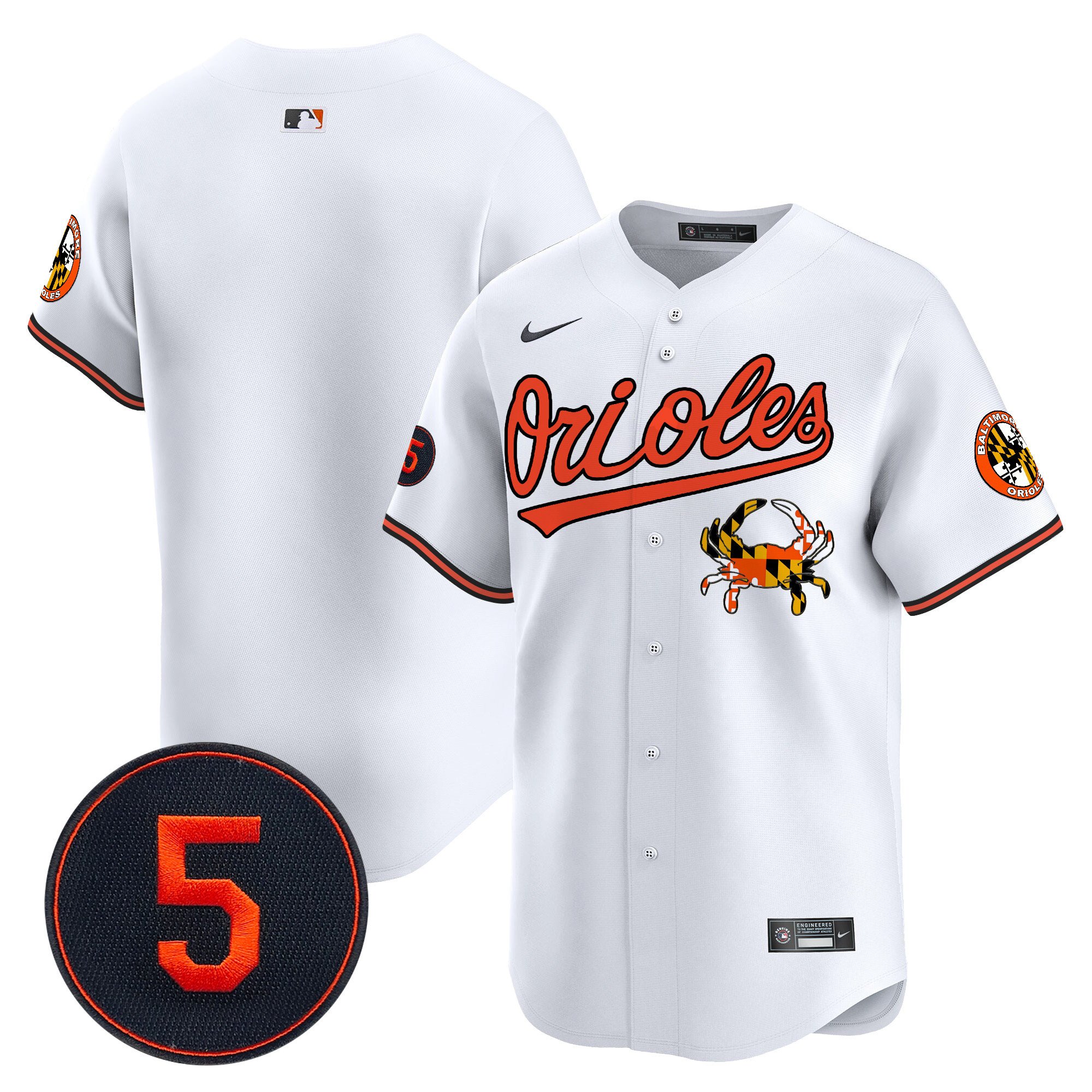 Men's Baltimore Orioles Robinson Patch Vapor Premier Limited White Jersey V9 - All Stitched
