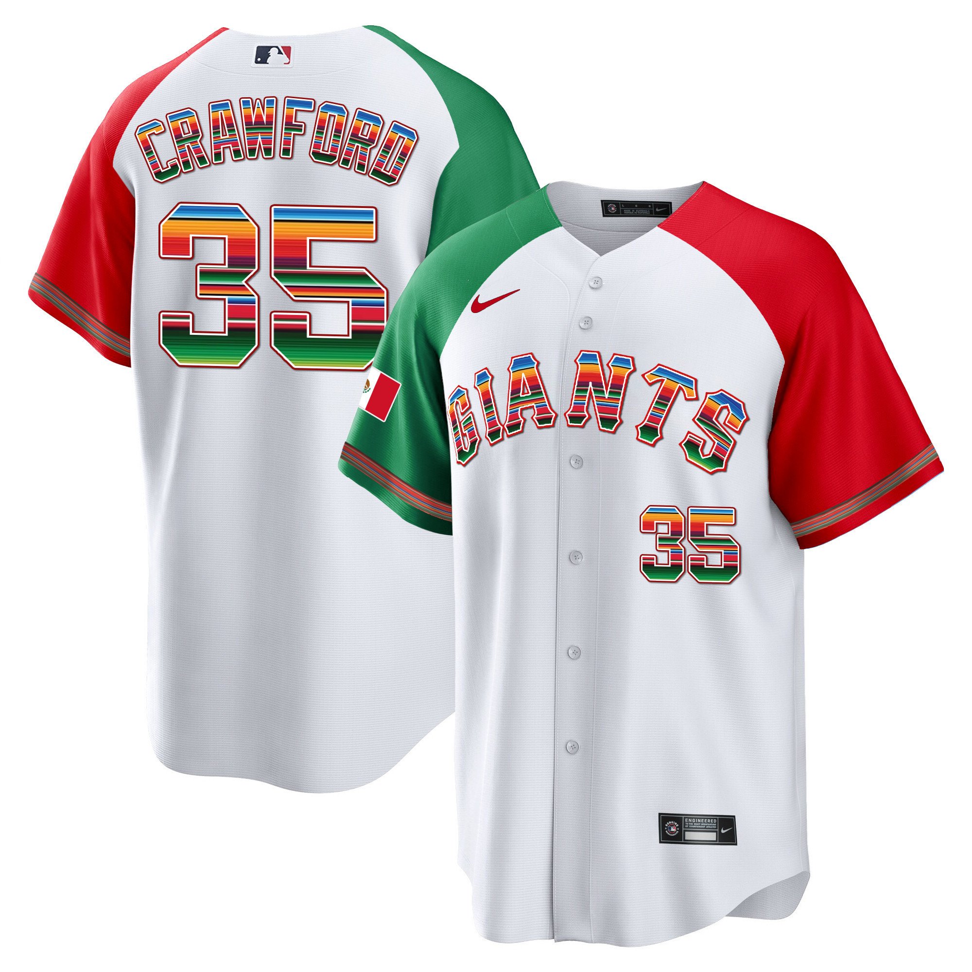 Men's Brandon Crawford San Francisco Giants Mexico Cool Base Limited Alternate Jersey - All Stitched