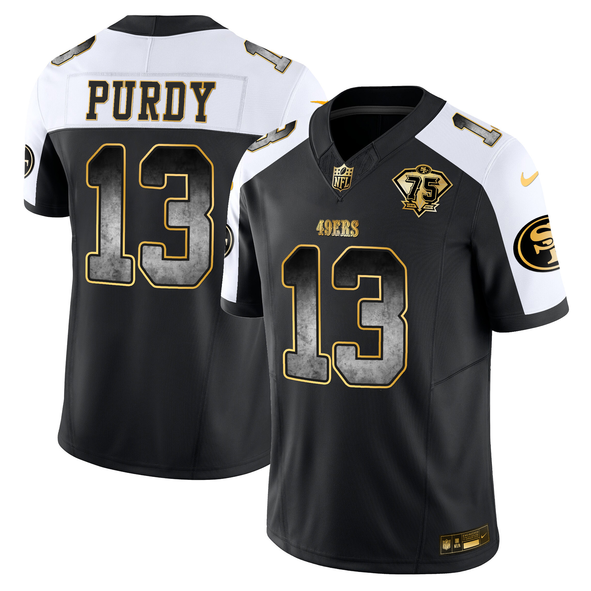 Men's Brock Purdy San Francisco 49ers Arch Smoke Vapor Alternate Jersey - All Stitched
