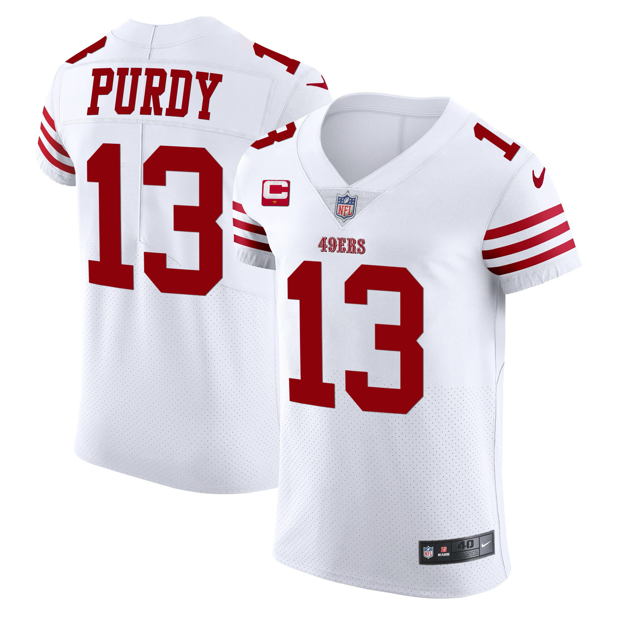 Men's Brock Purdy San Francisco 49ers Vapor Elite White Jersey - All Stitched