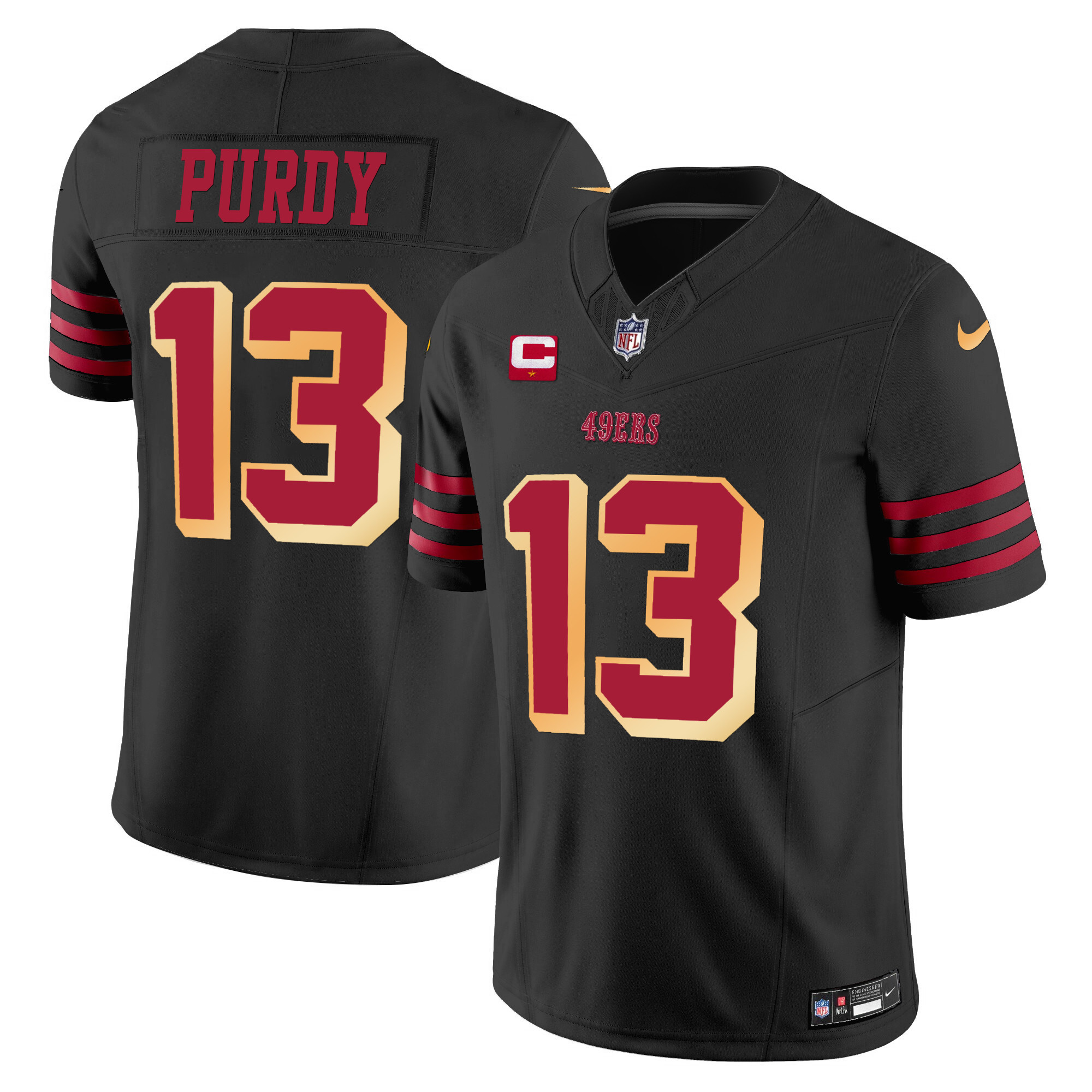 Men's Brock Purdy San Francisco 49ers Vapor Limited Black Jersey V2 - All Stitched