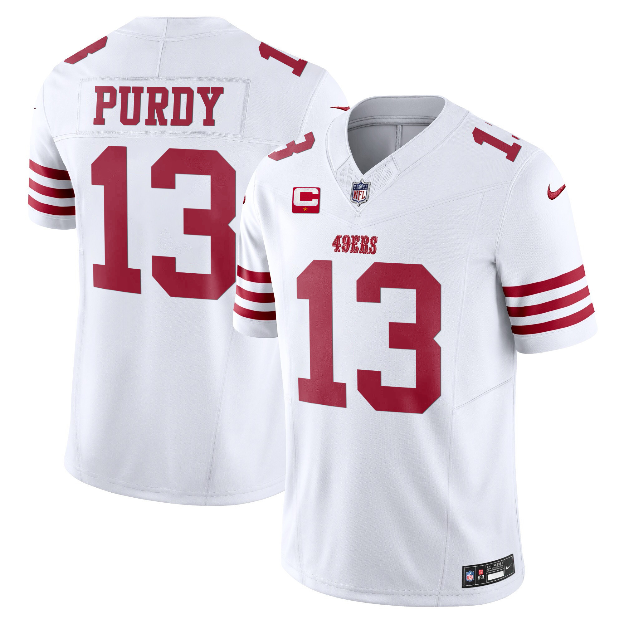 Men's Brock Purdy San Francisco 49ers Vapor Limited White Jersey - All Stitched
