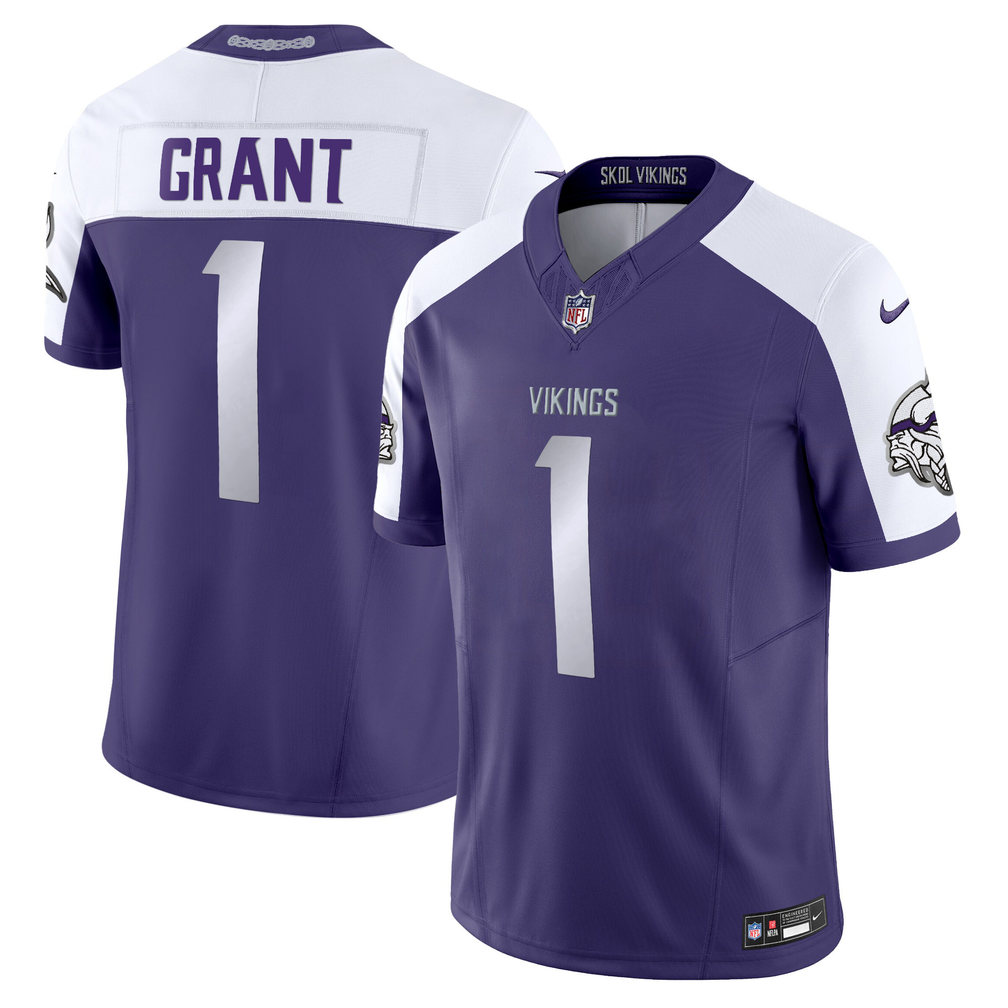 Men's Bud Grant 2024 Minnesota Vikings Winter Warrior Vapor Limited Purple Alternate Jersey - All Stitched