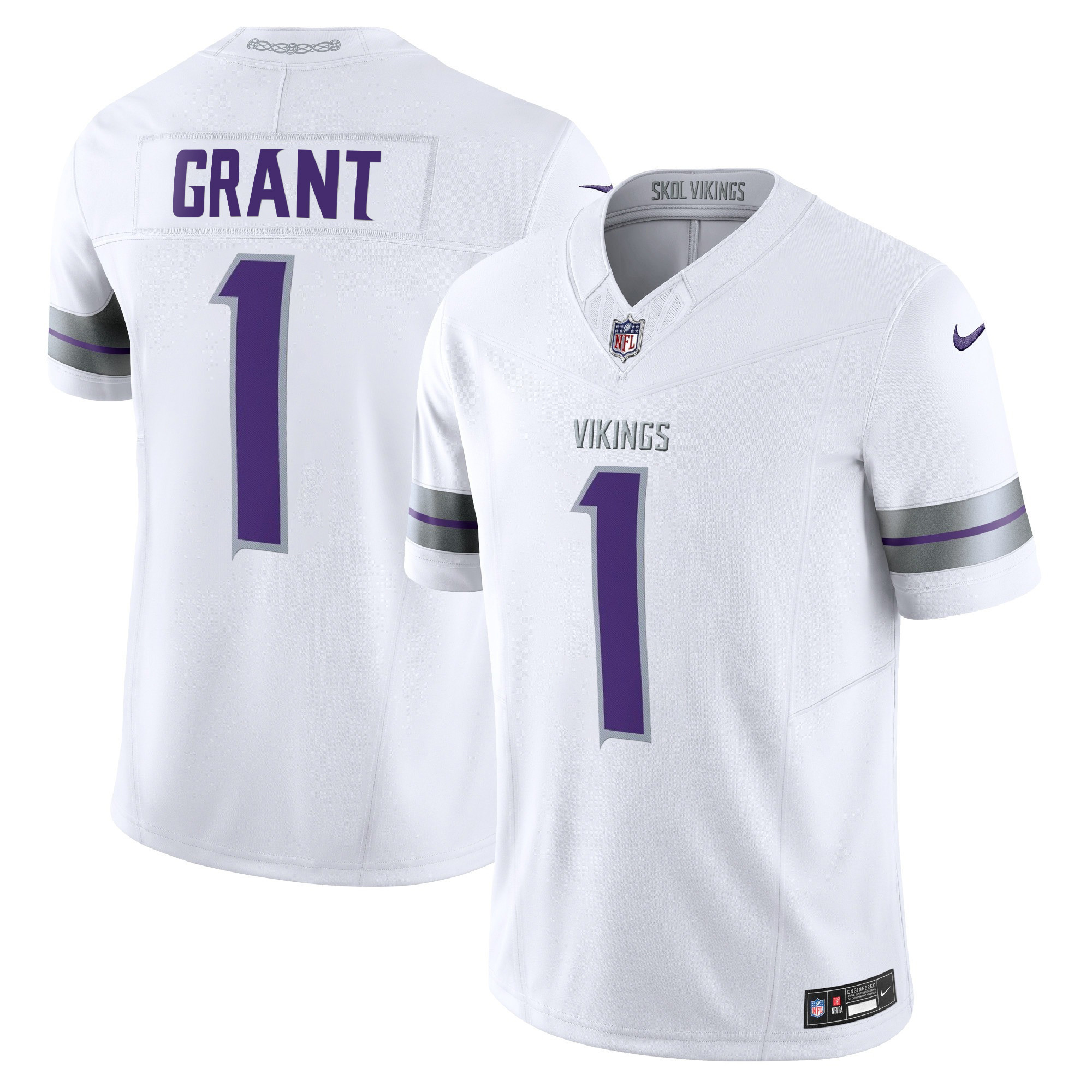 Men's Bud Grant 2024 Minnesota Vikings Winter Warrior Vapor Limited White Jersey - All Stitched
