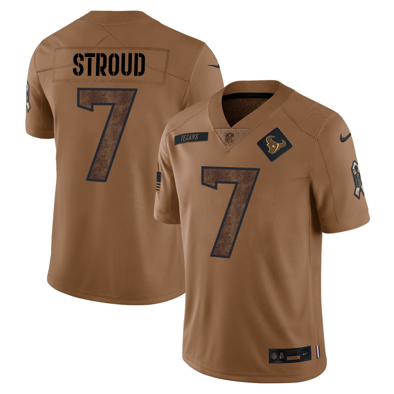 Men's C.J. Stroud #7 Houston Texans Salute Salute Jersey - All Stitched