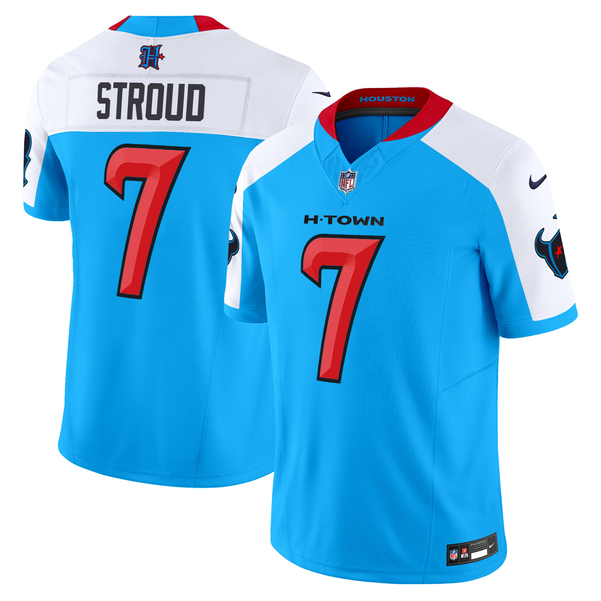 Men's C.J. Stroud Houston Texans 2024 Vapor Limited Blue Blue Alternate Jersey - All Stitched