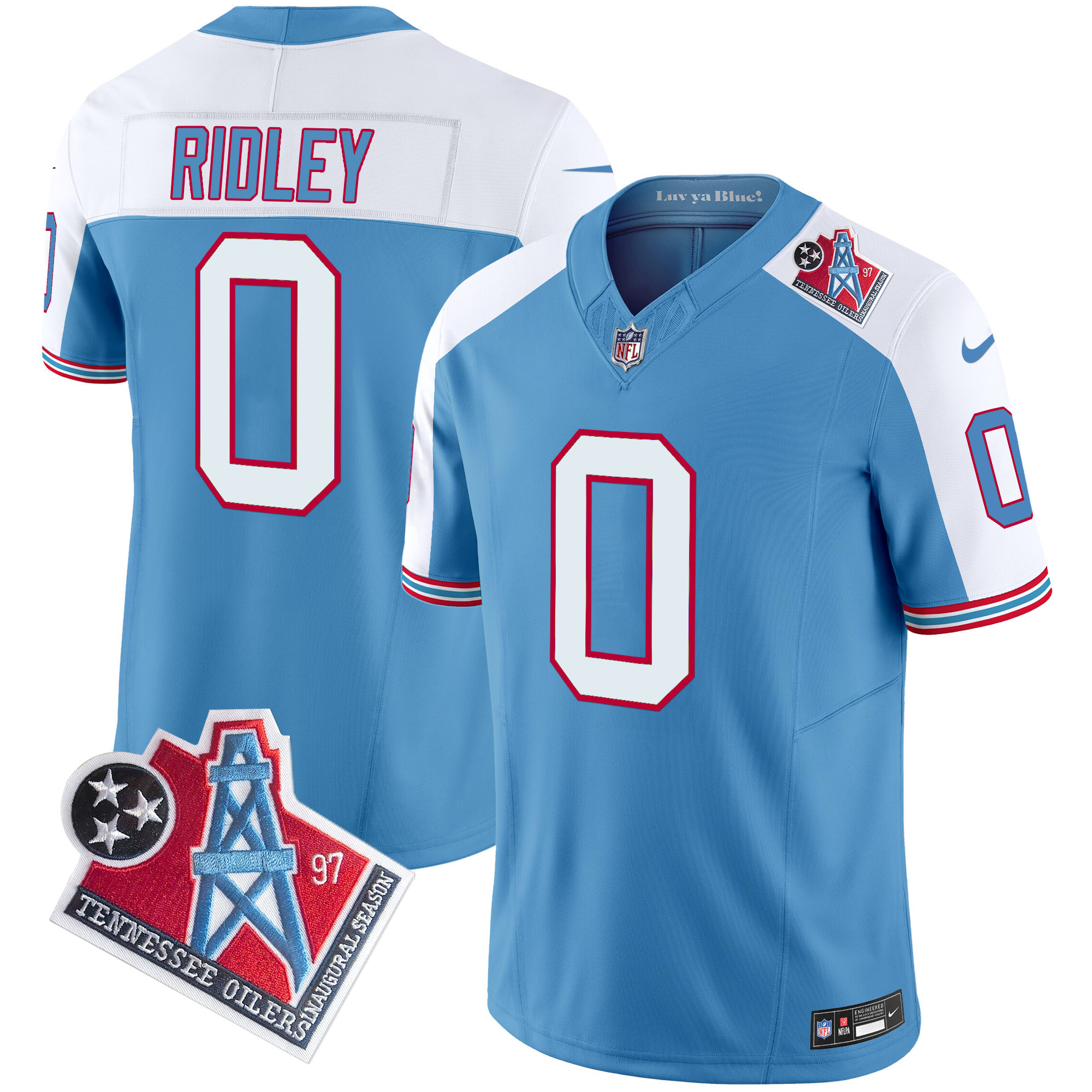 Men's Calvin Ridley Tennessee Titans 1997 Throwback Limited Vapor Limited Alternate Jersey - All Stitched