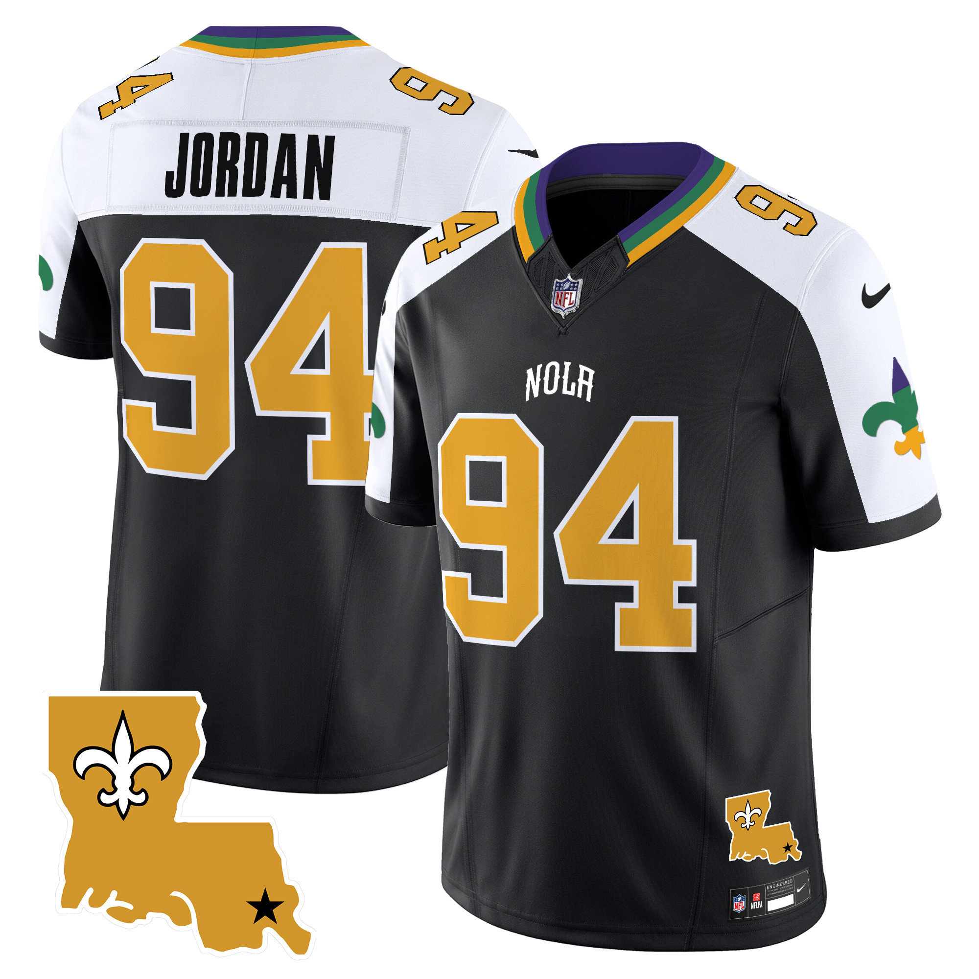 Men's Cameron Jordan New Orleans Saints 2024 New Orleans City Vapor Limited Alternate Jersey - All Stitched