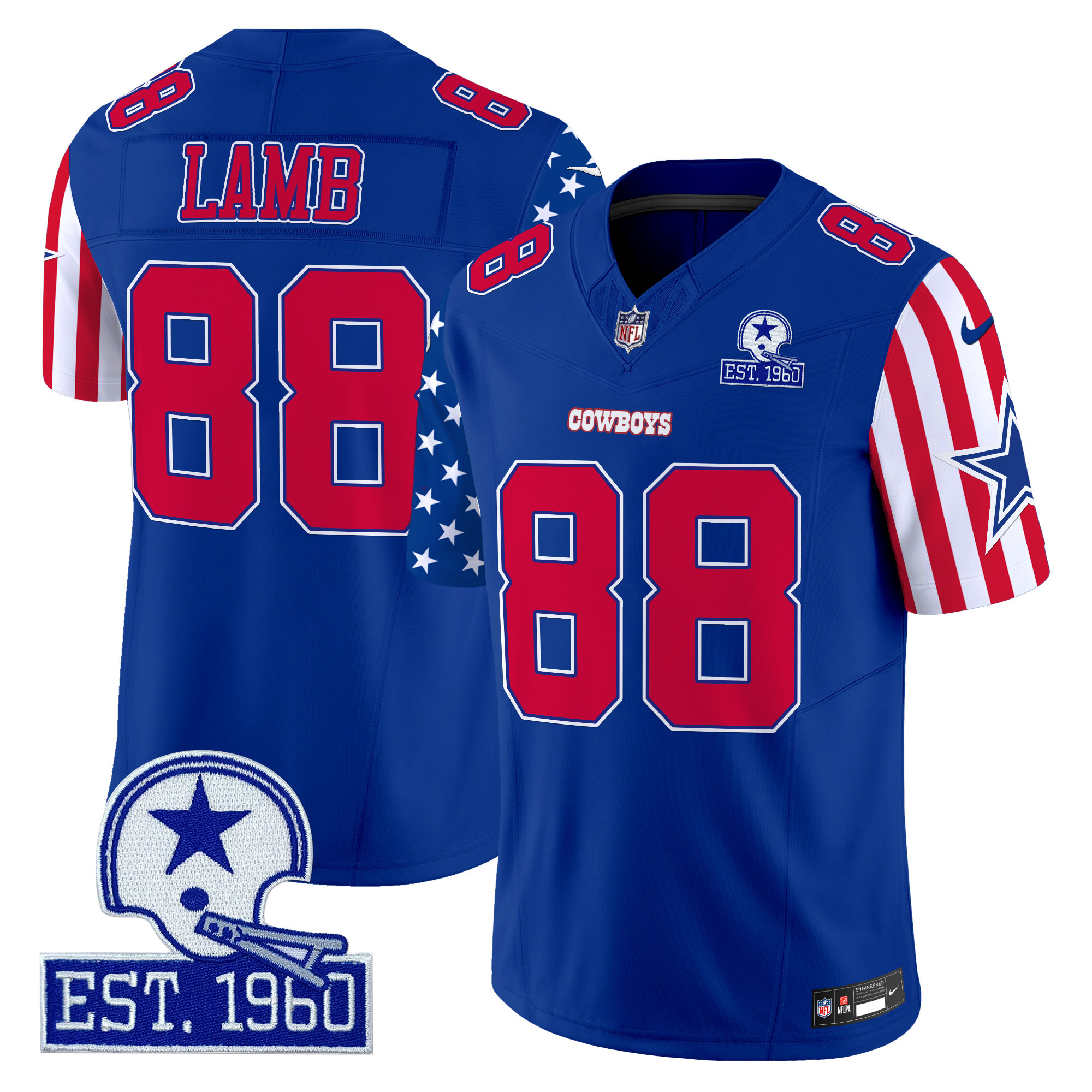 Men's CeeDee Lamb Dallas Cowboys American Style Vapor Limited Royal Jersey - All Stitched