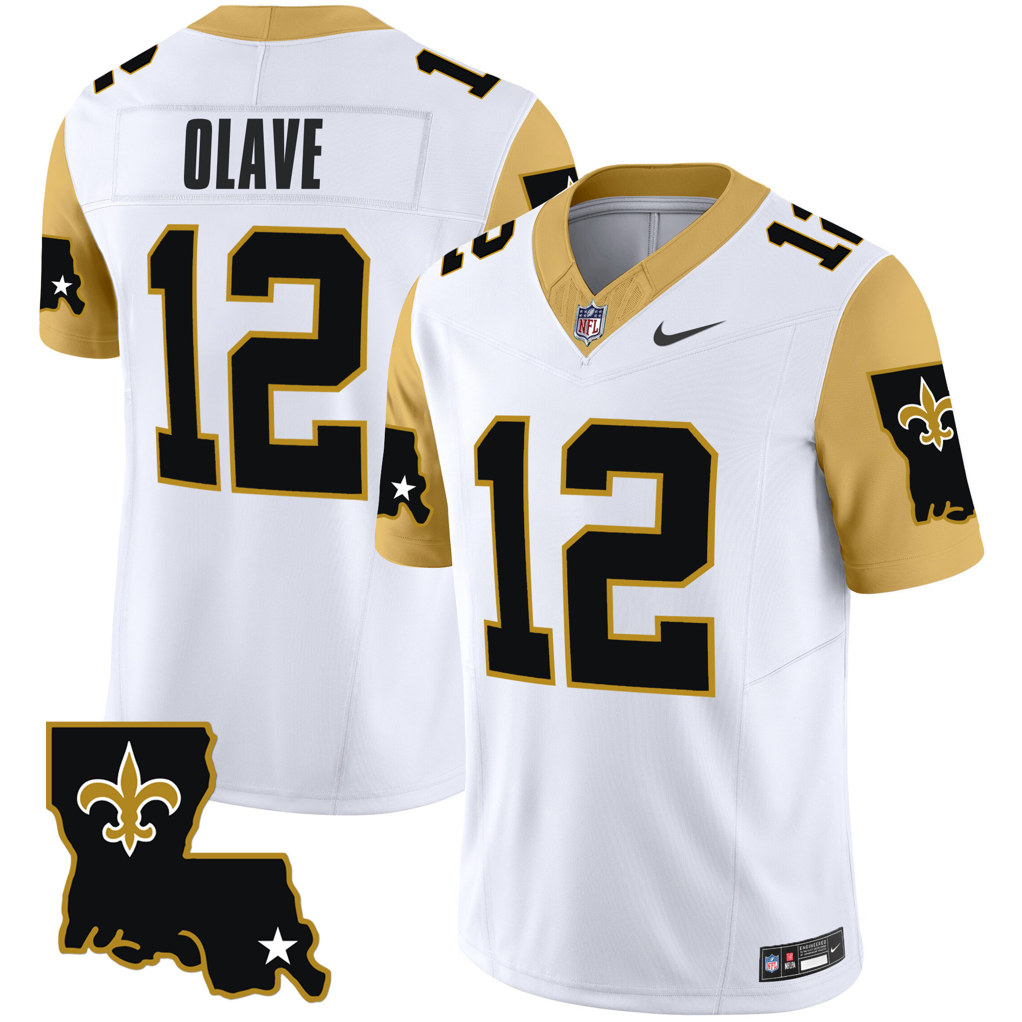 Men's Chris Olave New Orleans Saints 1987 Legacy Vapor Limited White Jersey V2 - All Stitched