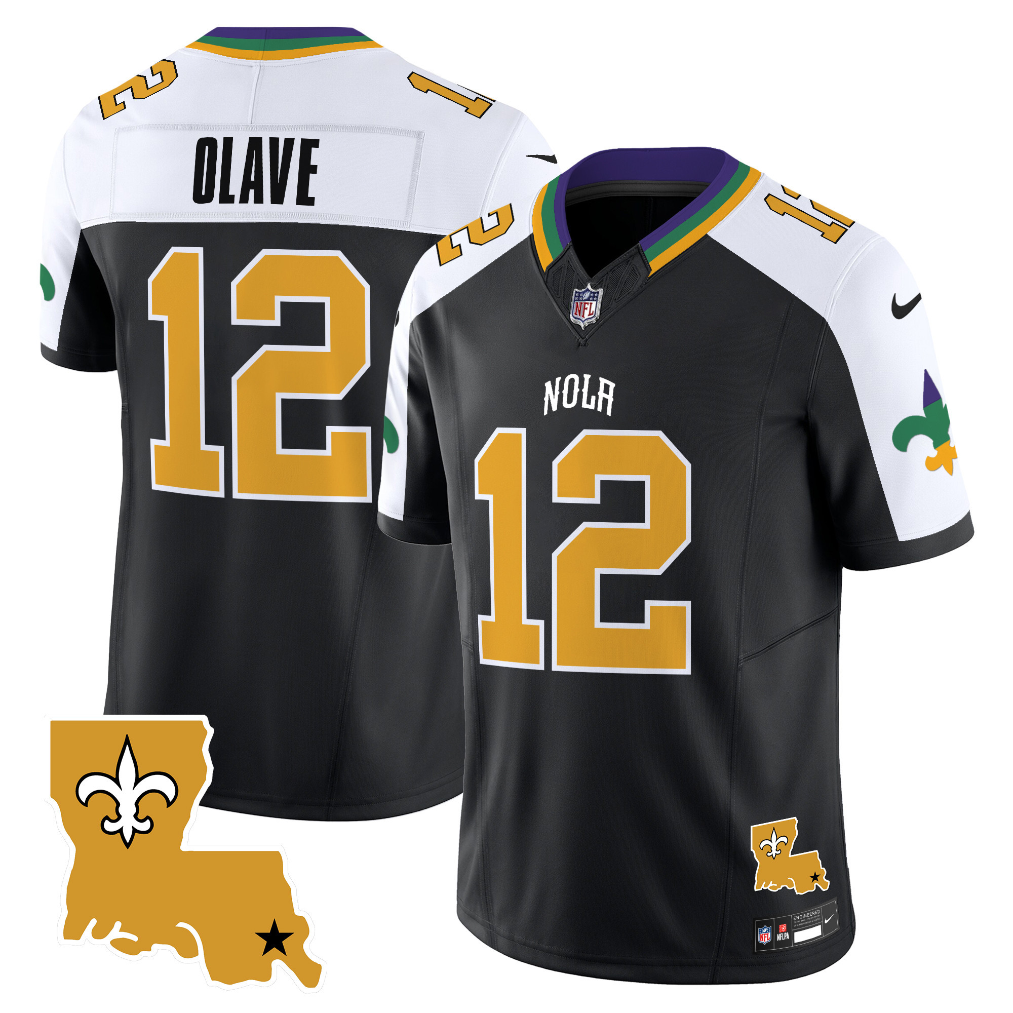 Men's Chris Olave New Orleans Saints 2024 New Orleans City Vapor Limited Alternate Jersey - All Stitched