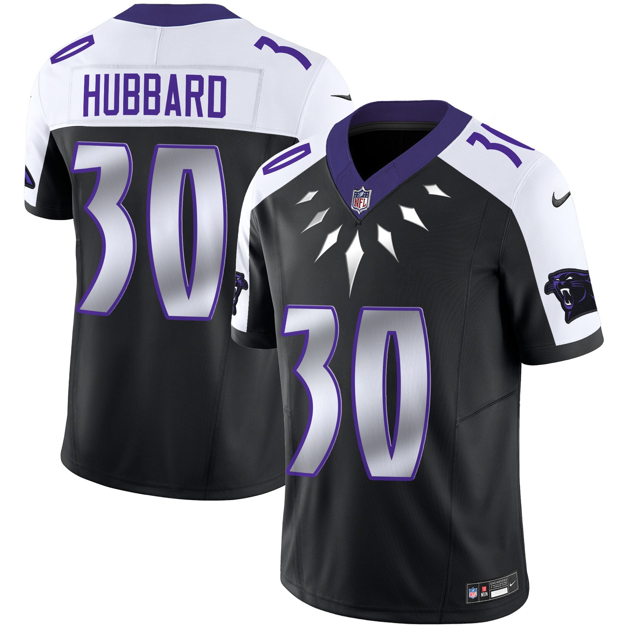 Men's Chuba Hubbard Carolina Panthers Wakanda Vapor Limited Black Alternate Jersey - All Stitched