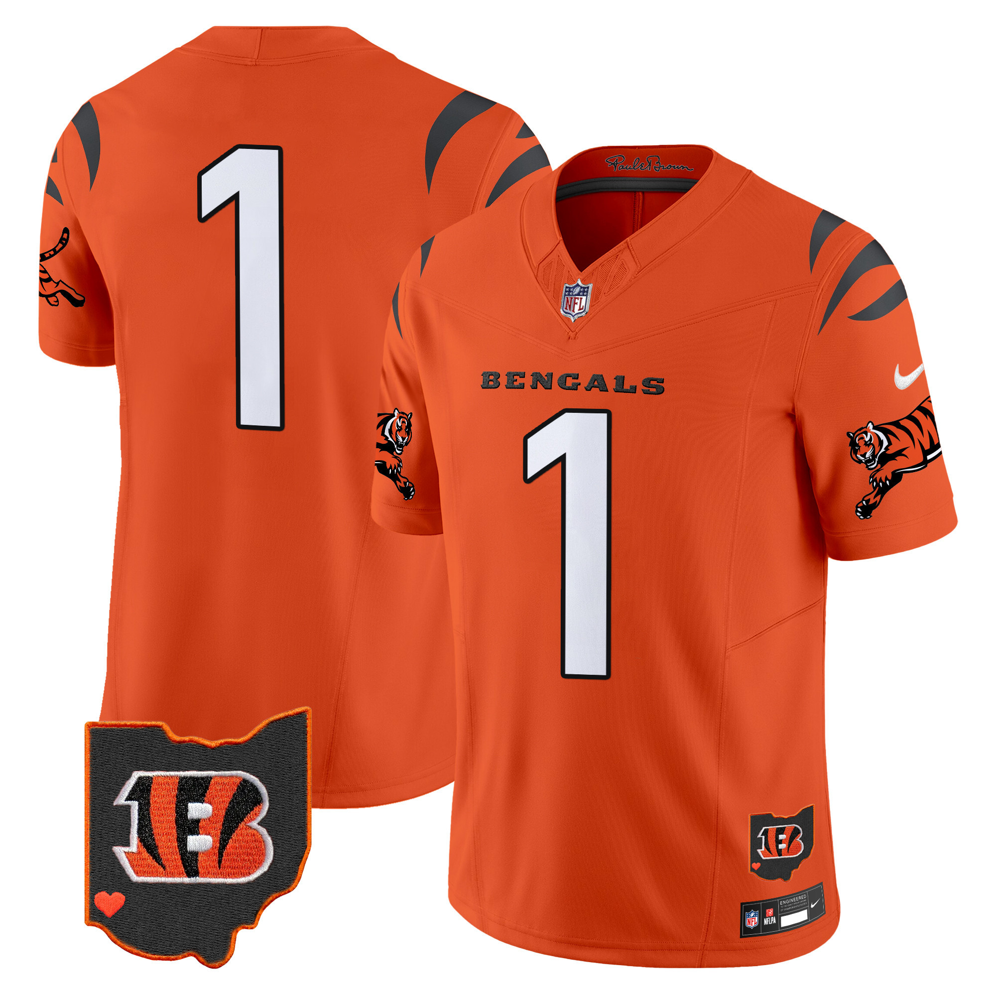 Men's Cincinnati Bengals 2024 Vapor Limited  Orange Jersey - All Stitched