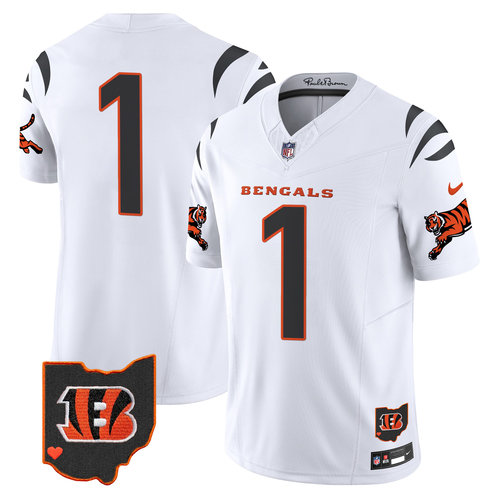 Men's Cincinnati Bengals 2024 Vapor Limited  White Jersey - All Stitched
