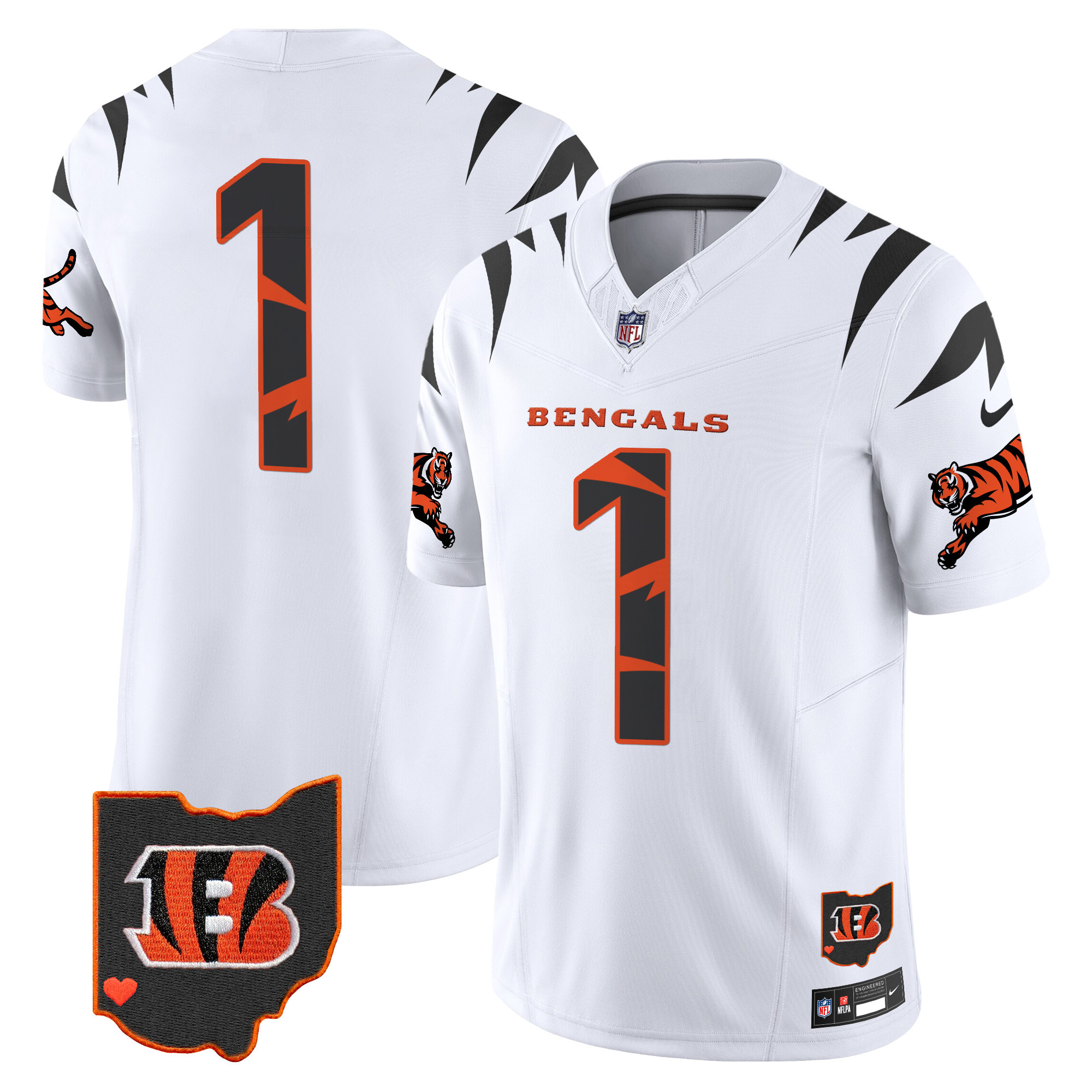 Men's Cincinnati Bengals Special Vapor Limited  White Jersey - All Stitched