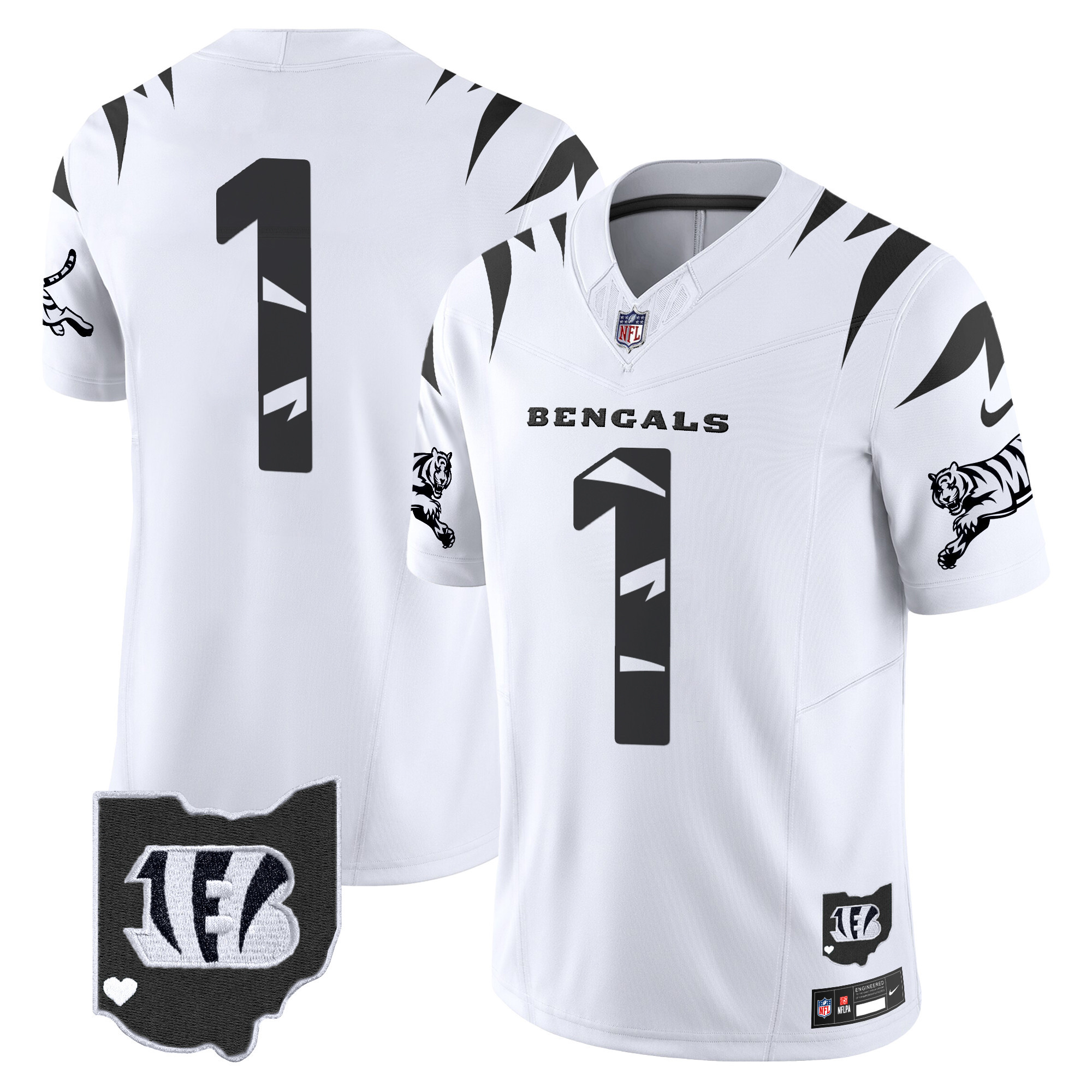 Men's Cincinnati Bengals Special Vapor Limited  White Limited Jersey - All Stitched