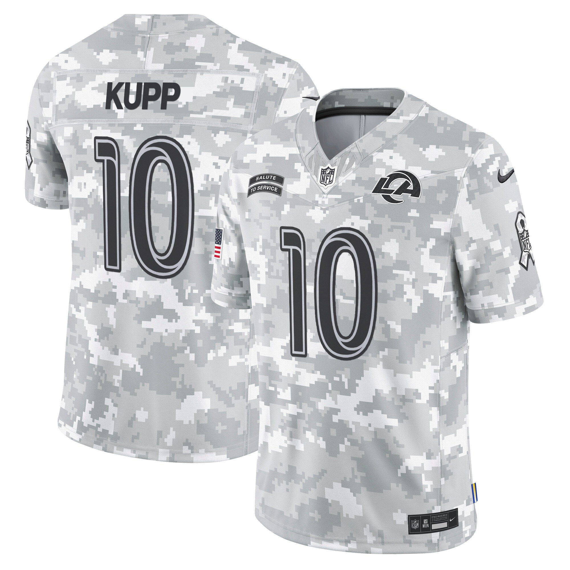 Men's Cooper Kupp Los Angeles Rams 2024 Salute to Service Vapor Limited Jersey - Arctic Camo - All Stitched