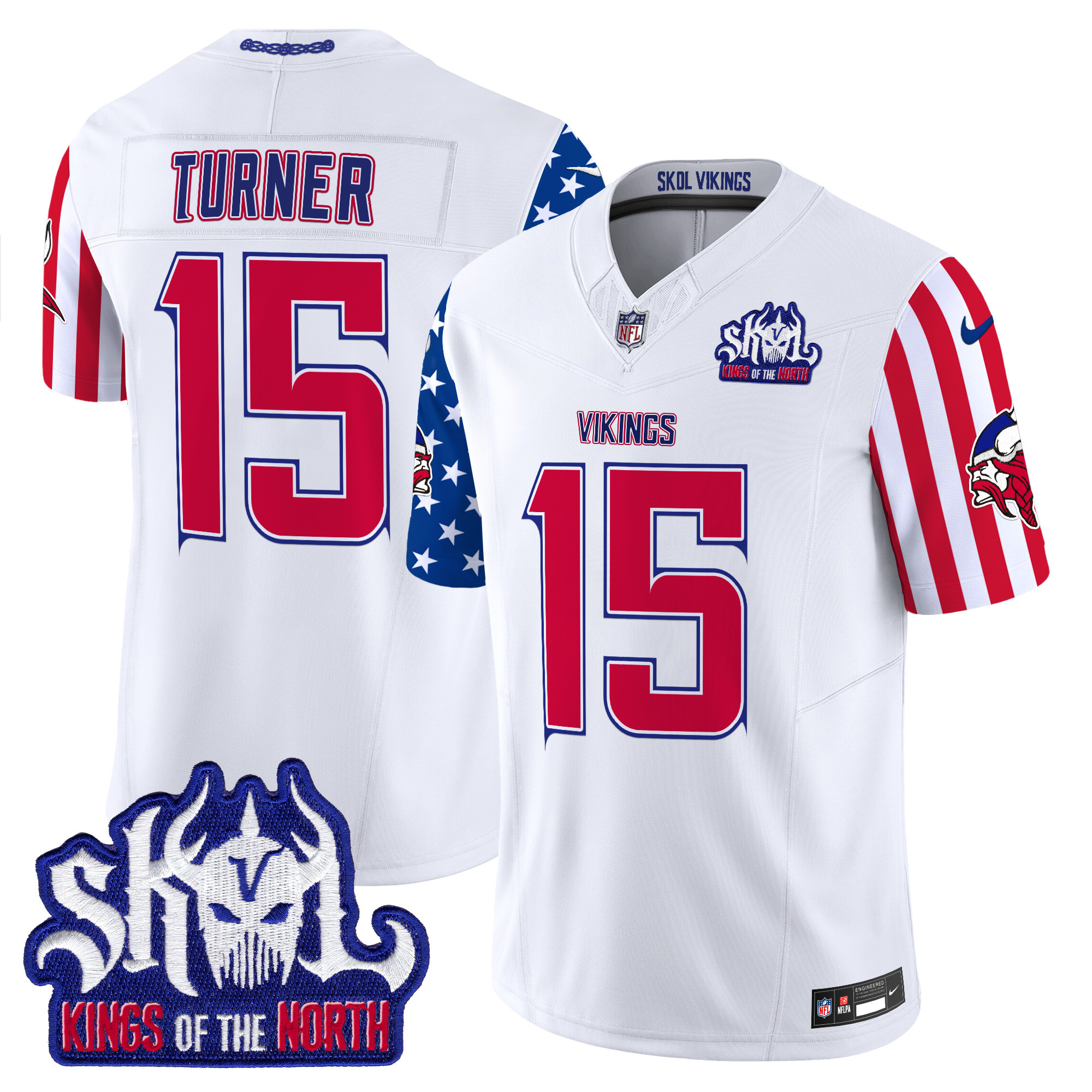 Men's Dallas Turner Minnesota Vikings American Style Vapor Limited White Jersey - All Stitched