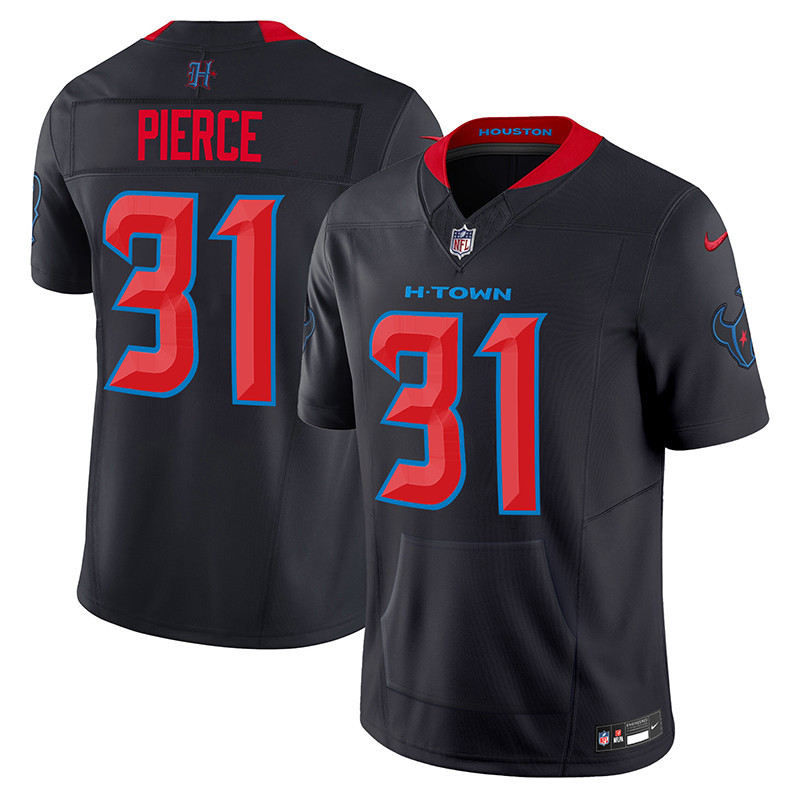 Men's Dameon Pierce Houston Texans 2024 Vapor Hand Warmer Navy Limited Jersey - All Stitched