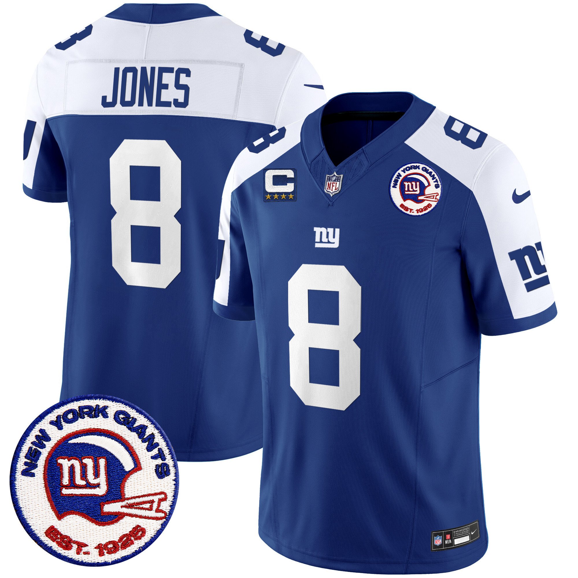 Men's Daniel Jones San Francisco Giants Est 1925 Patch Vapor Limited Alternate Jersey - All Stitched