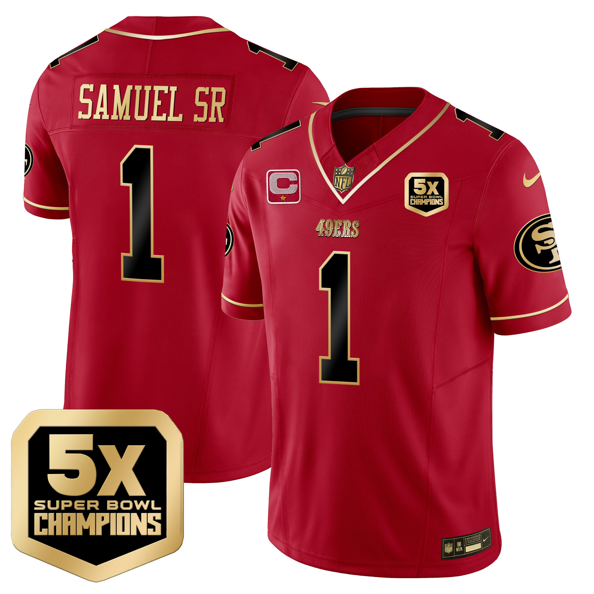 Men's Deebo Samuel San Francisco 49ers 5x Super Bowl Champions Vapor Limited Scarlet Limited Jersey - All Stitched