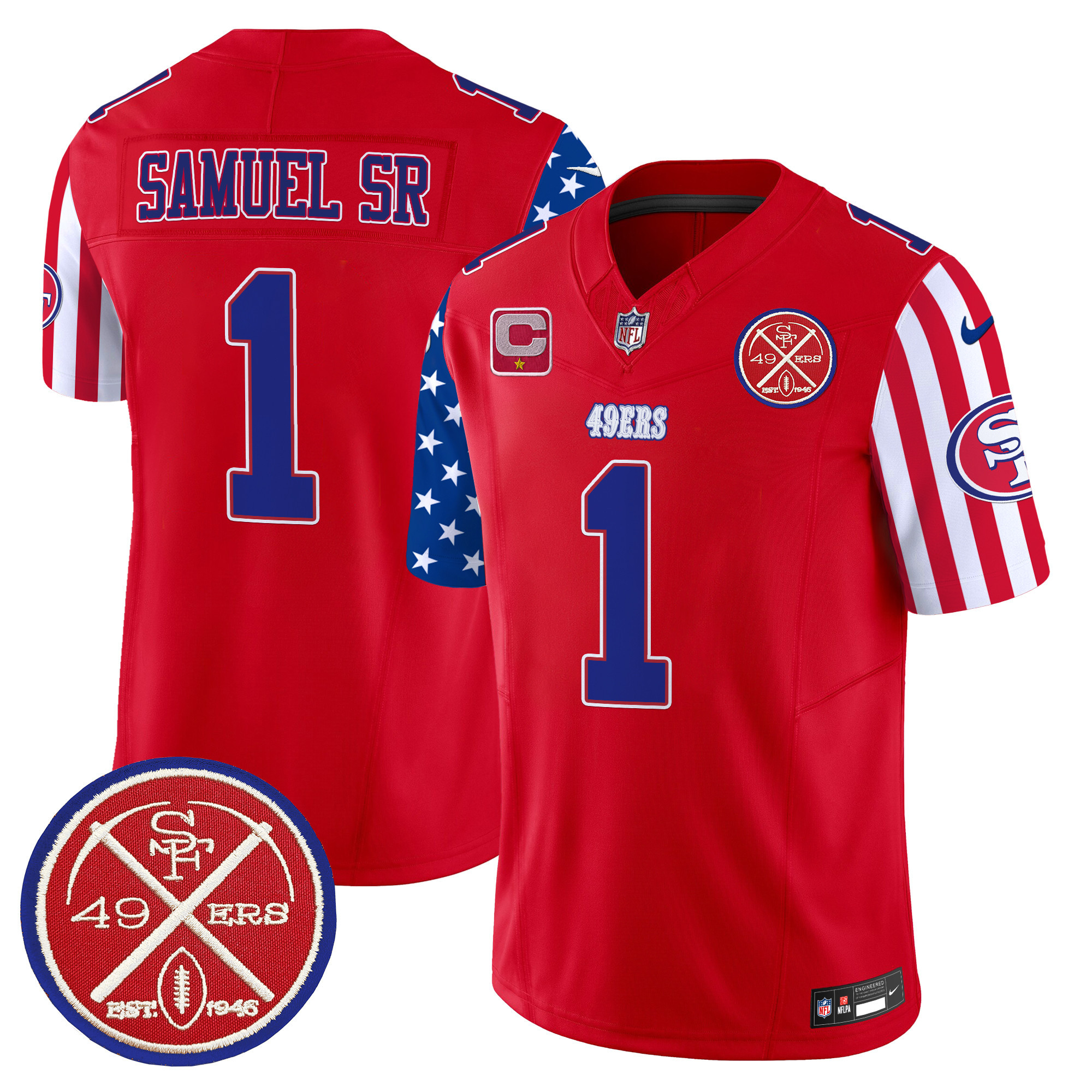 Men's Deebo Samuel San Francisco 49ers American Style Vapor Limited Red Jersey - All Stitched