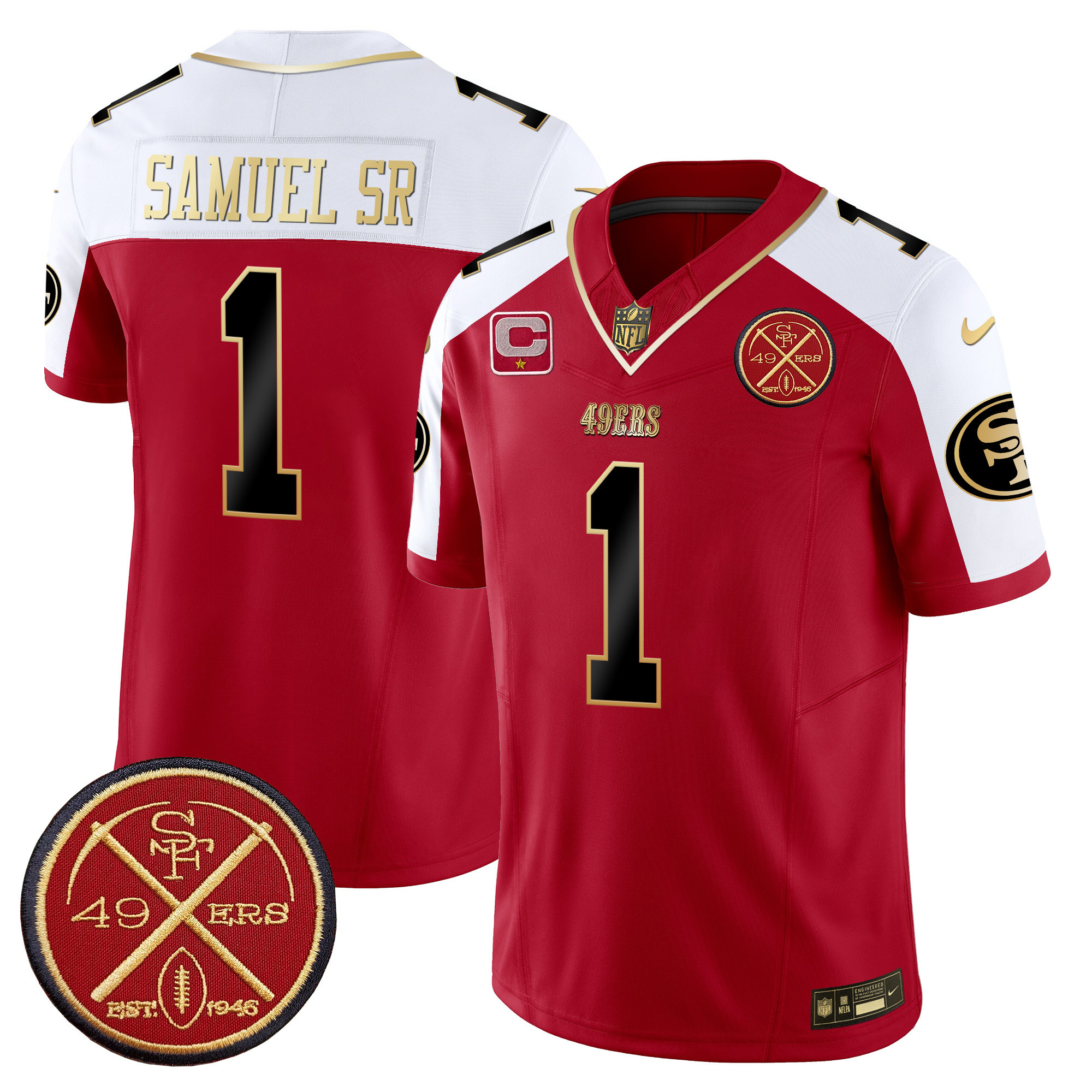 Men's Deebo Samuel San Francisco 49ers Est.1946 Patch Vapor Limited Alternate Jersey - All Stitched