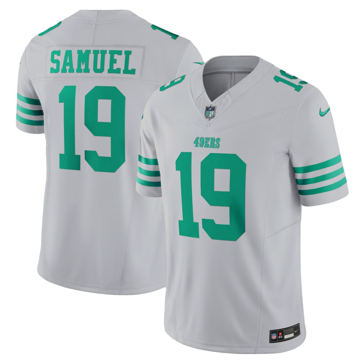 Men's Deebo Samuel San Francisco 49ers Gray Jersey - All Stitched