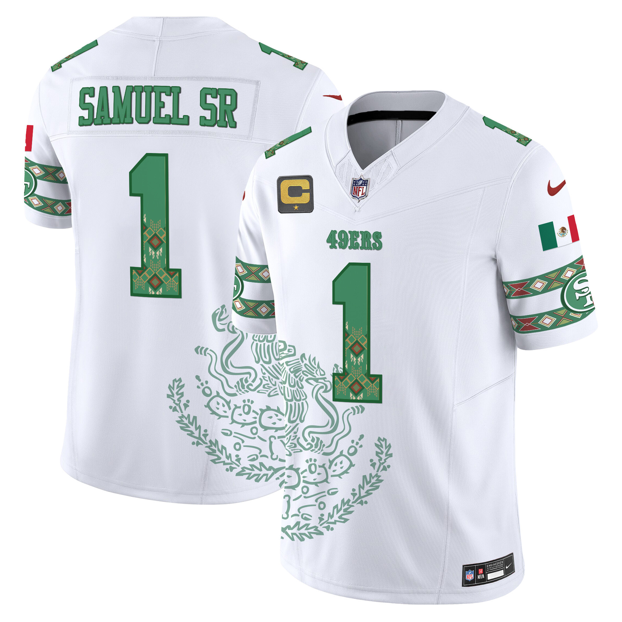 Men's Deebo Samuel San Francisco 49ers Mexico Vapor Limited White Jersey - Printed