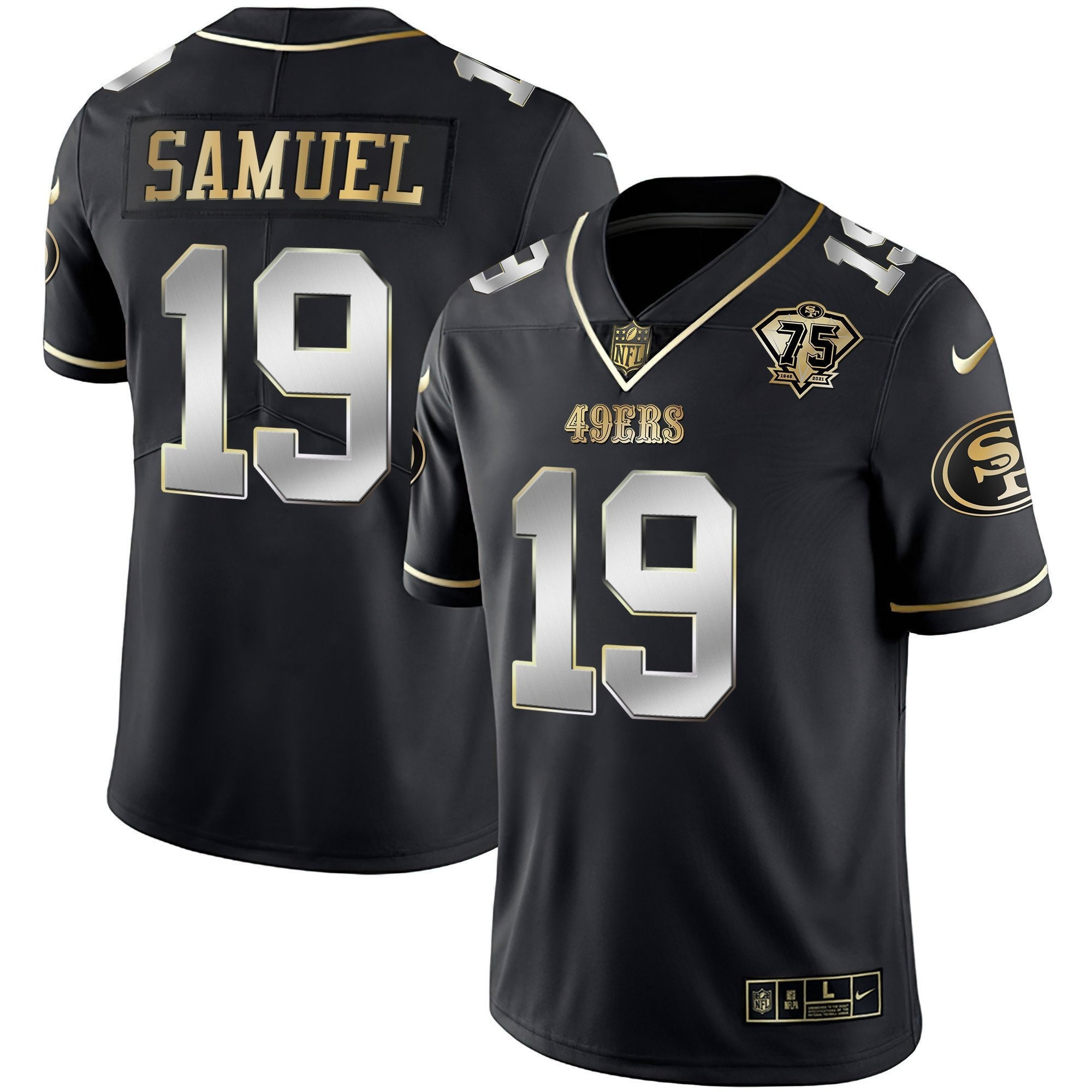 Men's Deebo Samuel San Francisco 49ers Vapor Gold Black Limited Jersey Collection - All Stitched