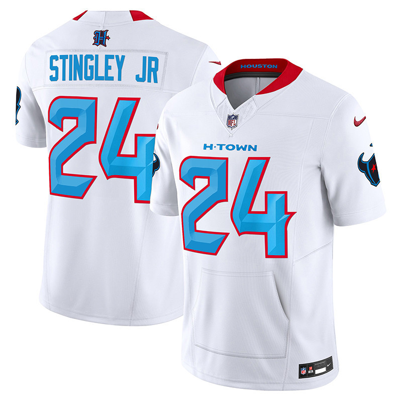 Men's Derek Stingley Jr. Houston Texans 2024 Vapor Hand Warmer White Jersey - All Stitched