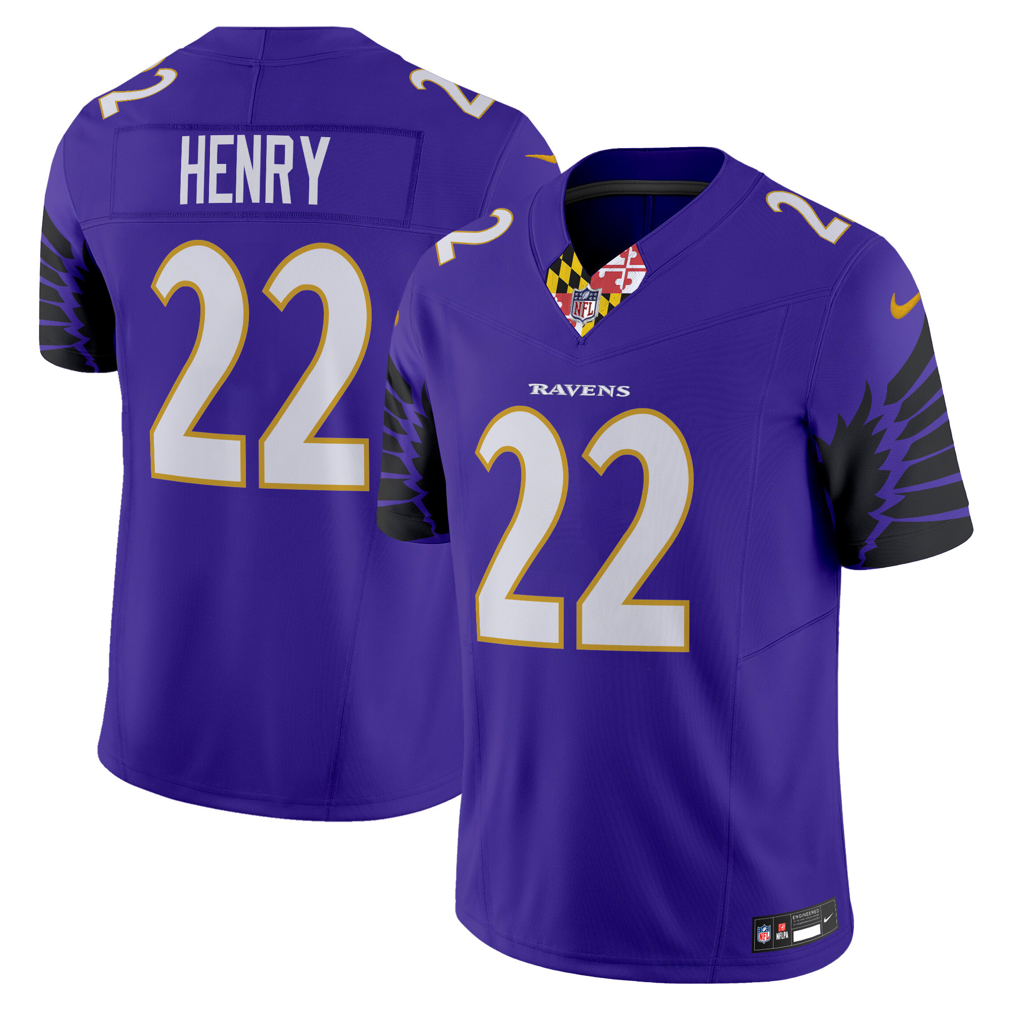 Men's Derrick Henry Baltimore Ravens Special Vapor Limited Purple Jersey - All Stitched