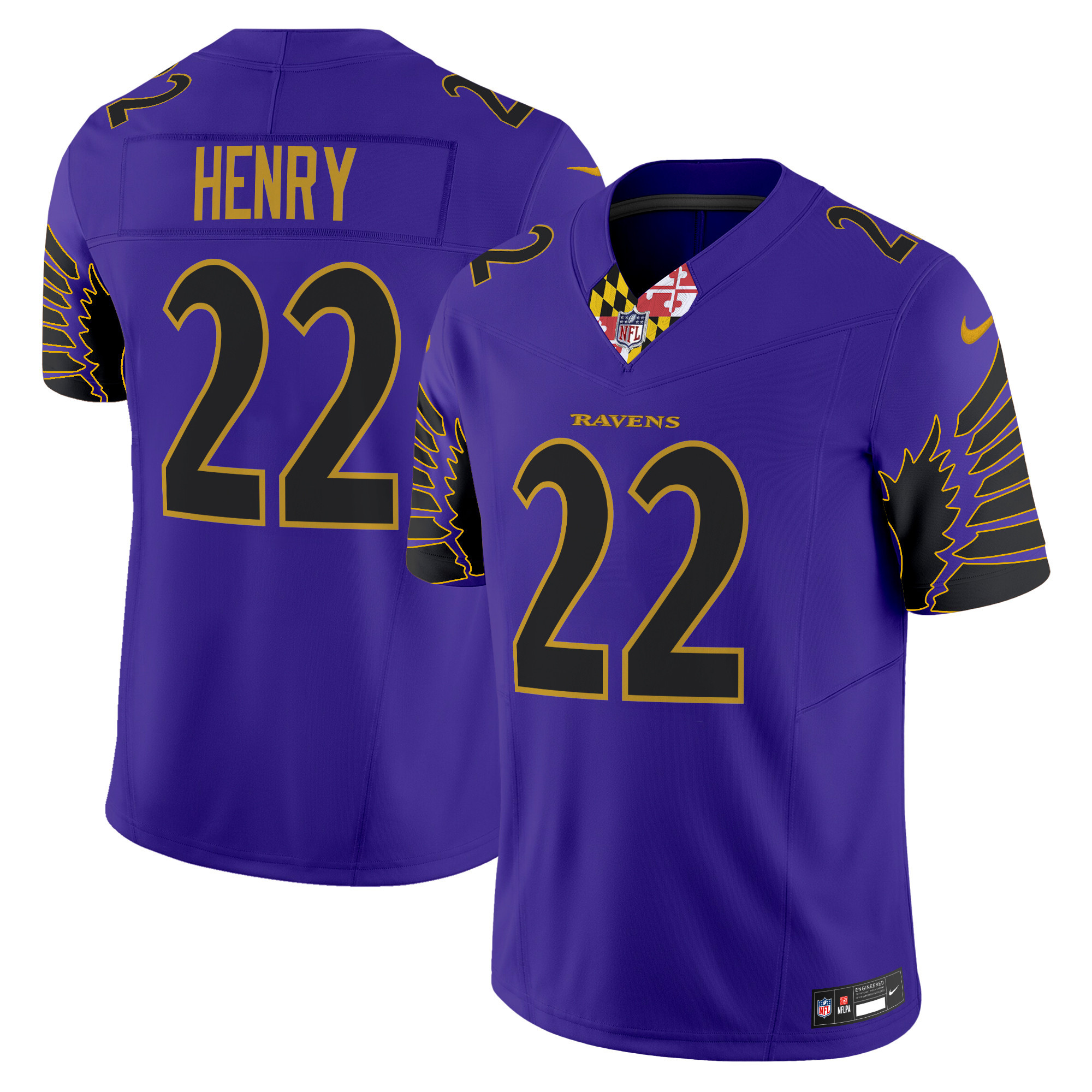 Men's Derrick Henry Baltimore Ravens Special Vapor Limited Purple Limited Jersey - All Stitched