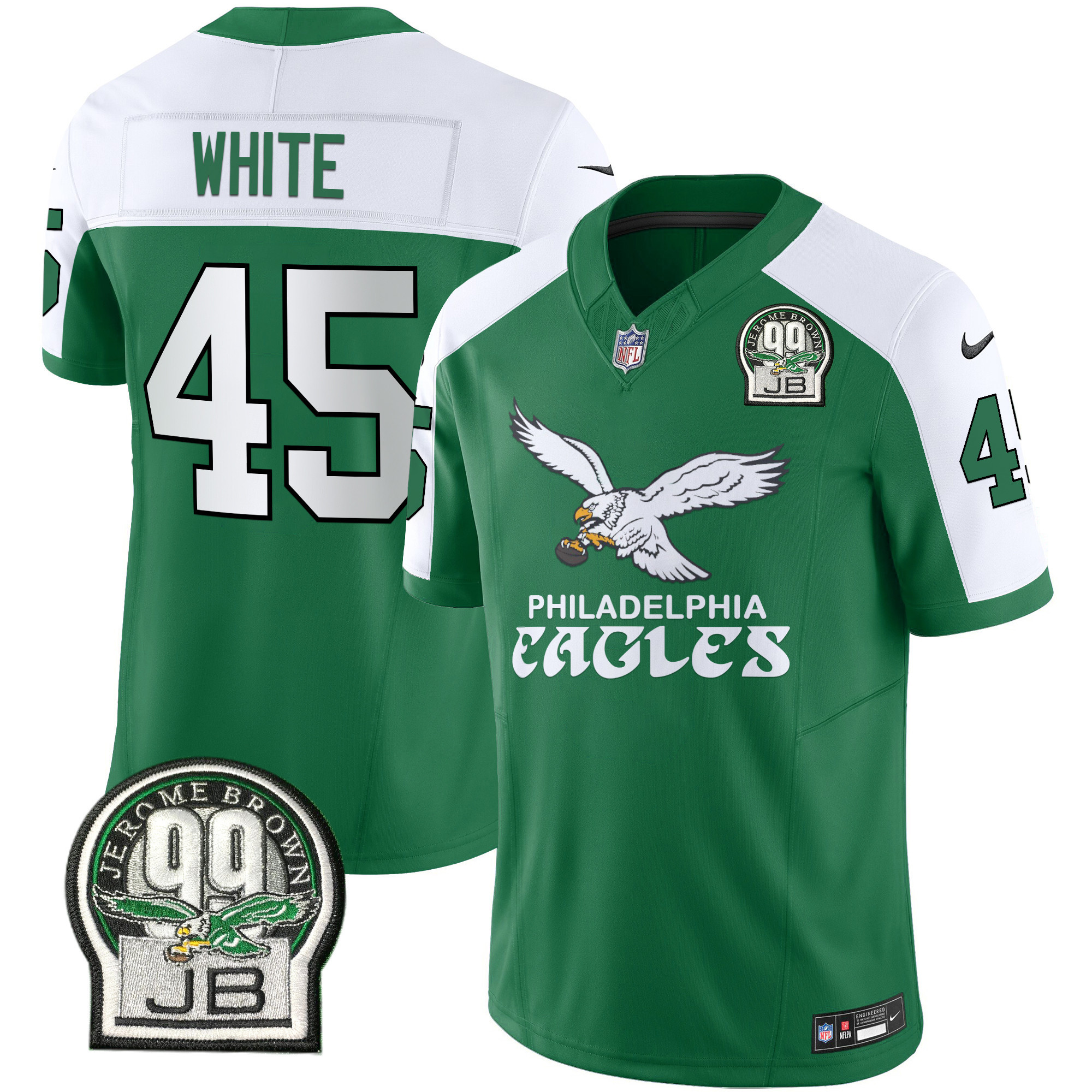 Men's Devin White Philadelphia Eagles Kelly Green Vapor Limited Kelly Alternate Jersey V5 - All Stitched