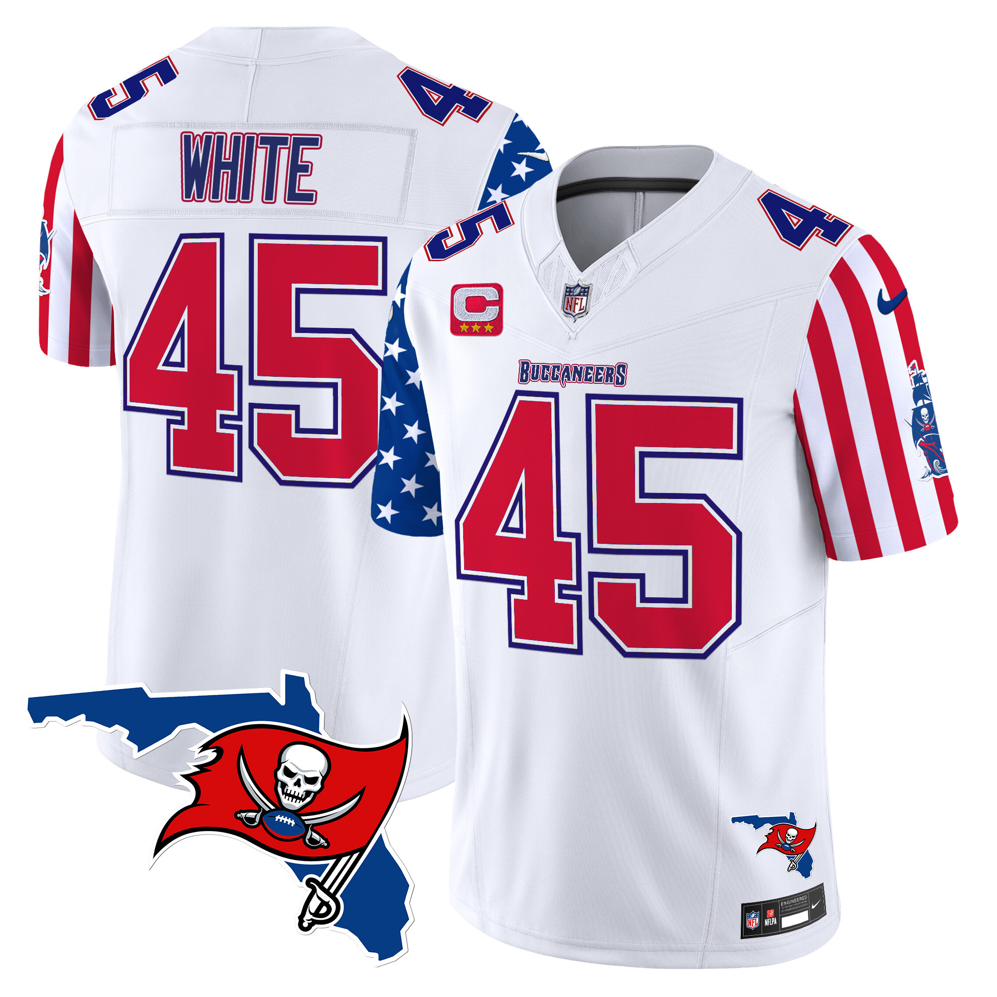 Men's Devin White Tampa Bay Buccaneers American Style Vapor Limited White Jersey - All Stitched