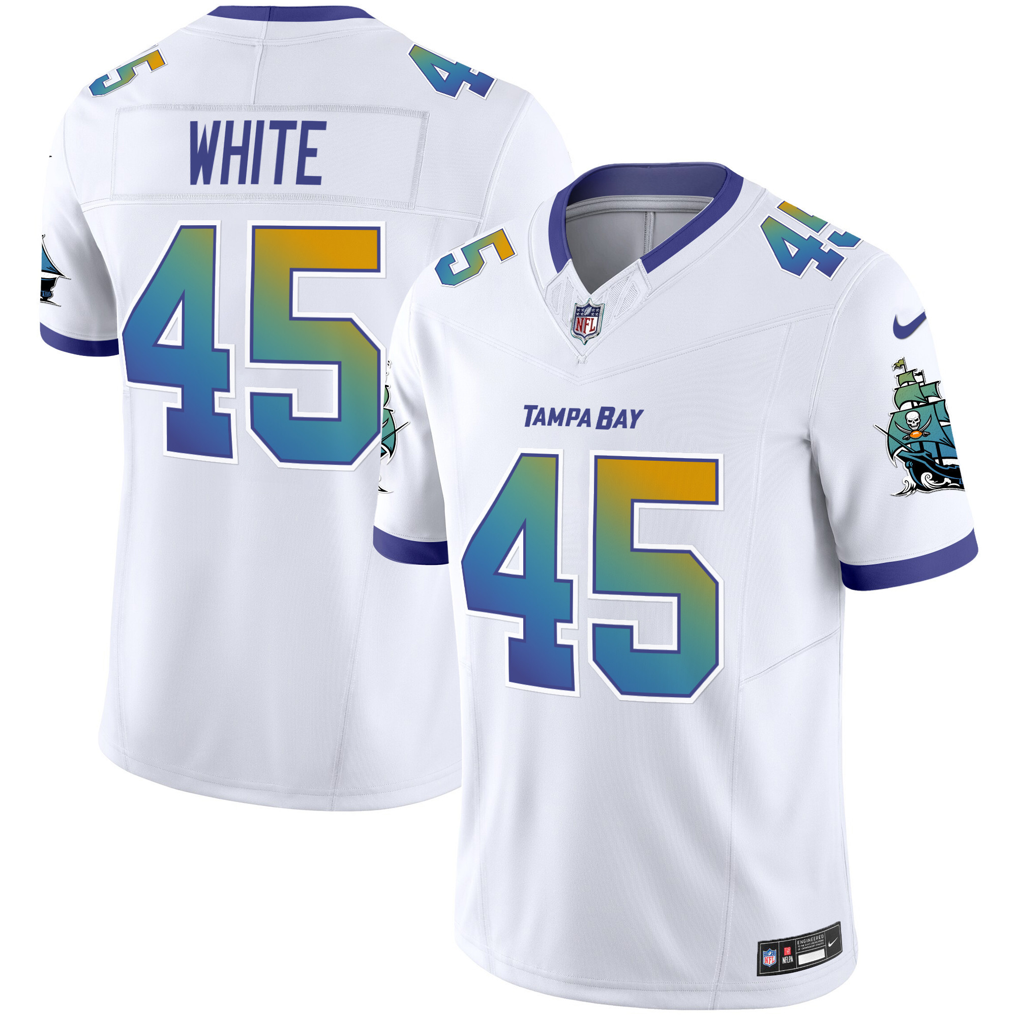 Men's Devin White Tampa Bay Buccaneers "Tampa City" Vapor Limited White Jersey - All Stitched